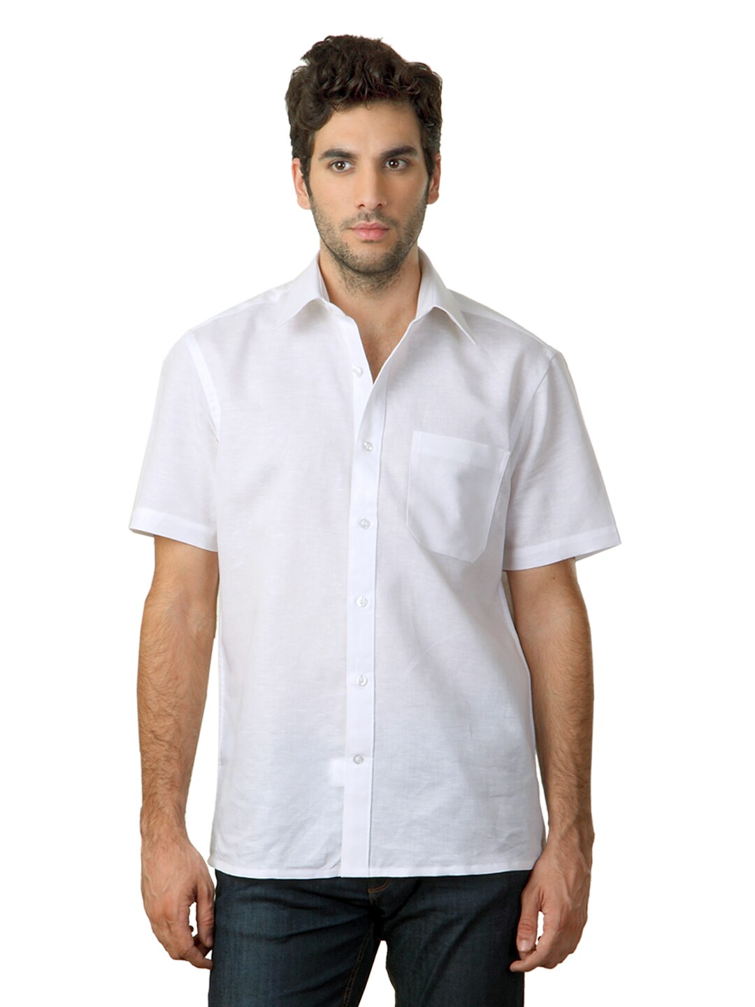 John Players Men White Shirt