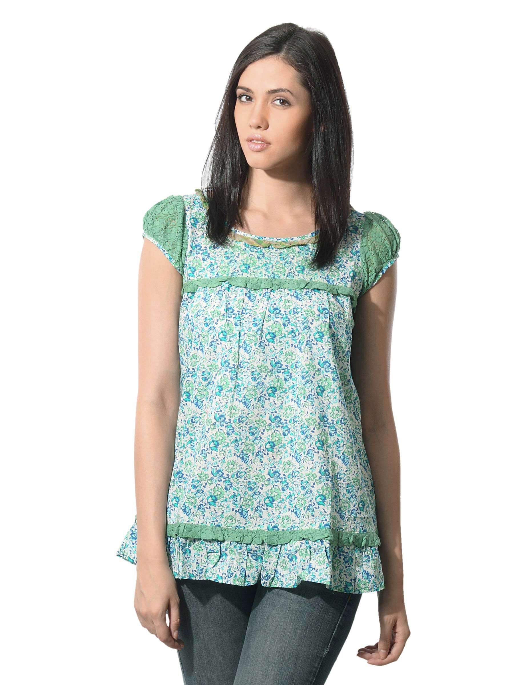 Mineral Women Floral Green Tunic