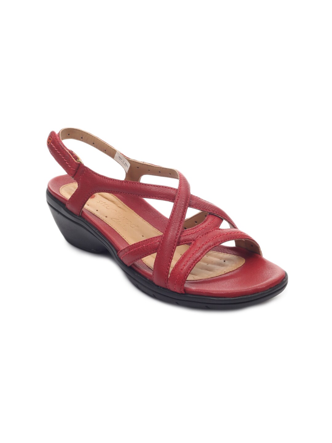 Clarks Women Un Spire Red Sandals