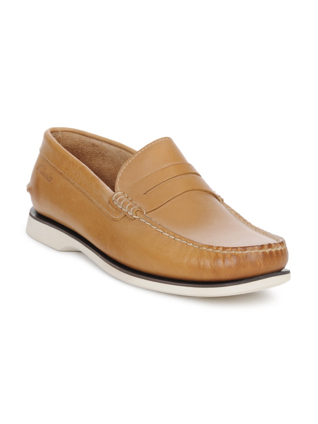 Clarks Men Tan Brown Leather Casual Shoes