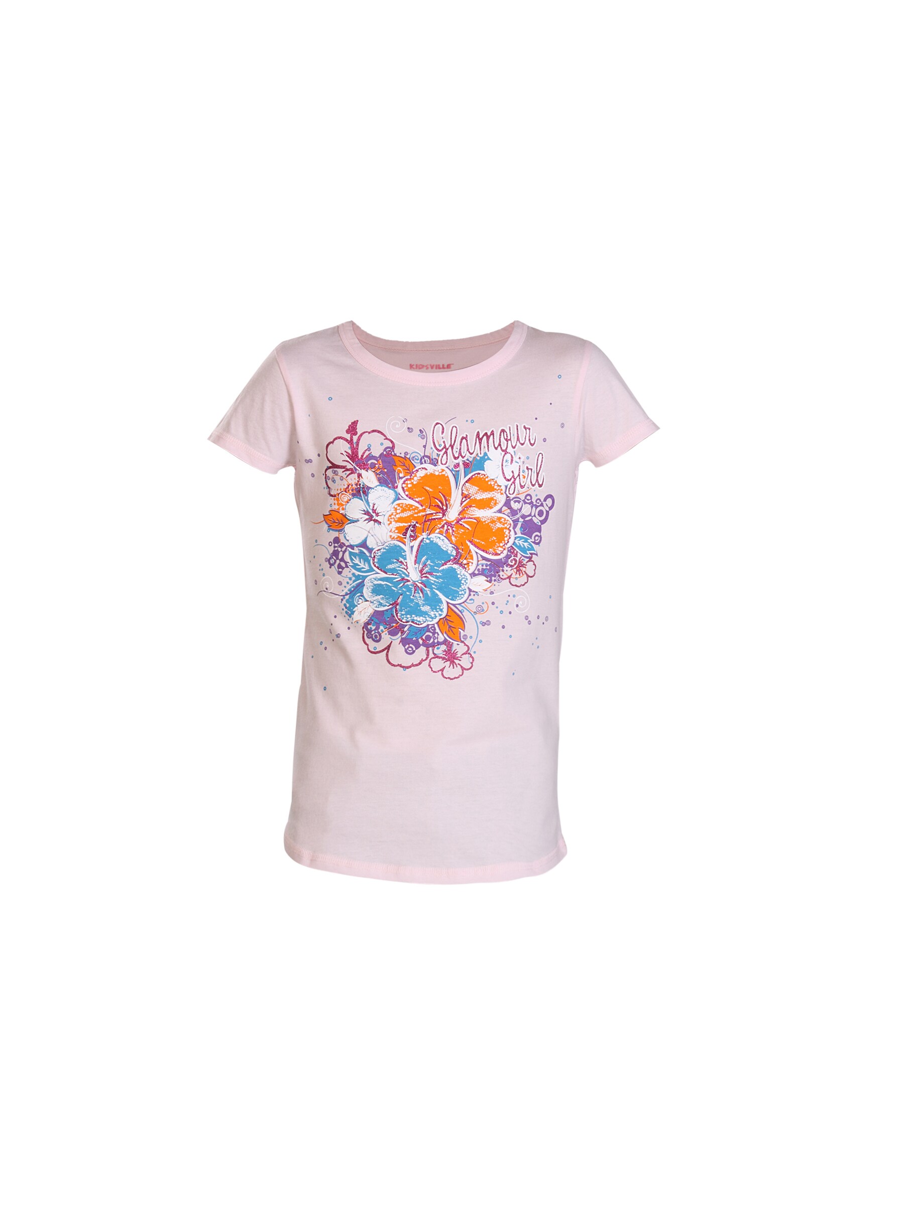 Kids Ville Girls Pink Printed Top