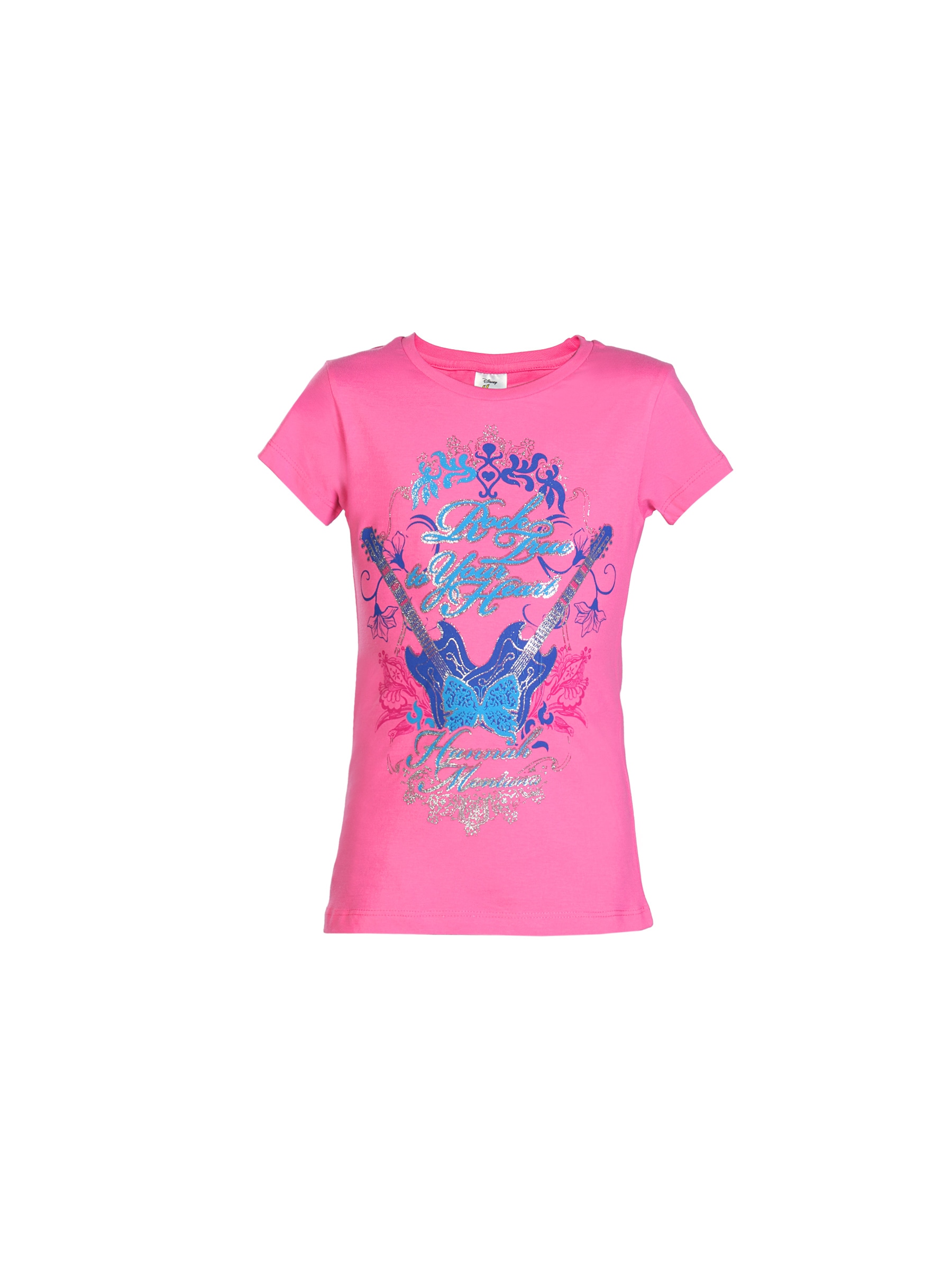 Hannah Montana Girls Pink Printed Top