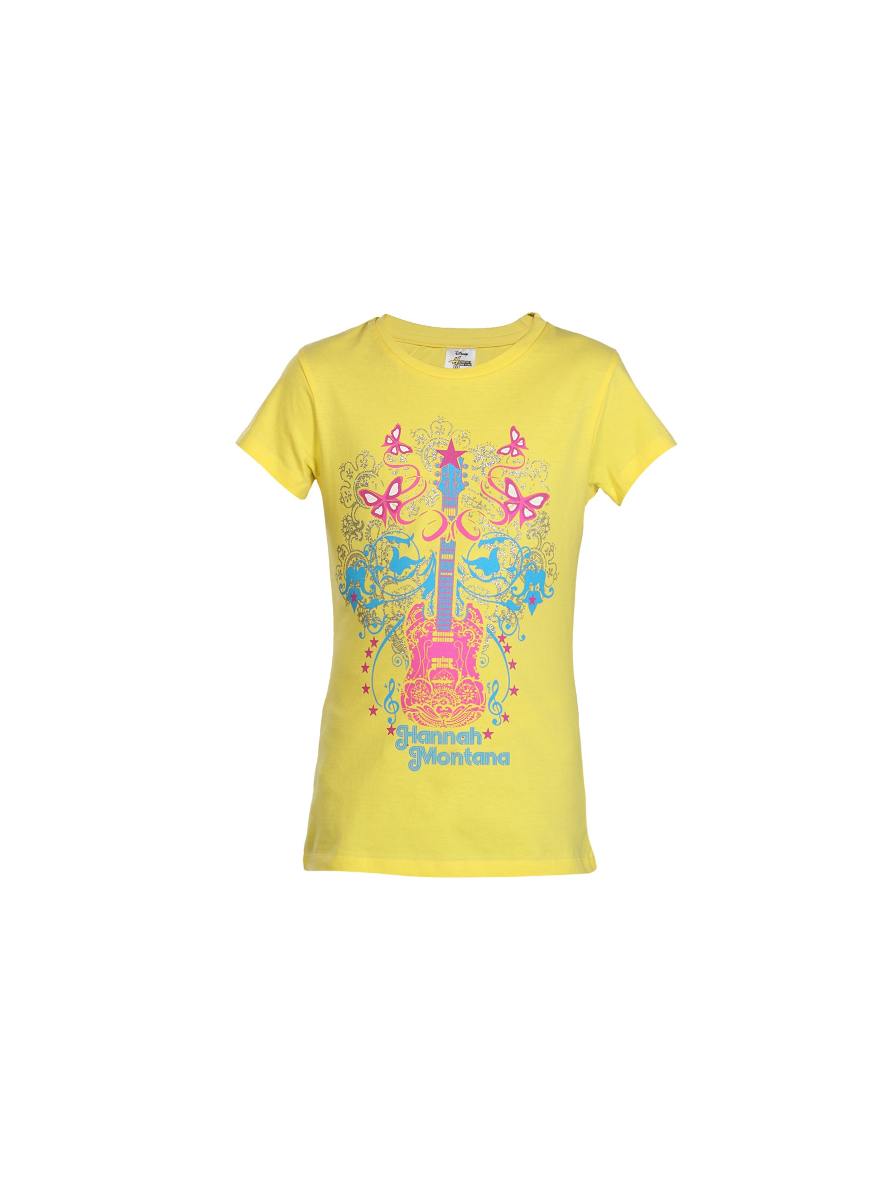 Hannah Montana Girls Yellow Printed Tops