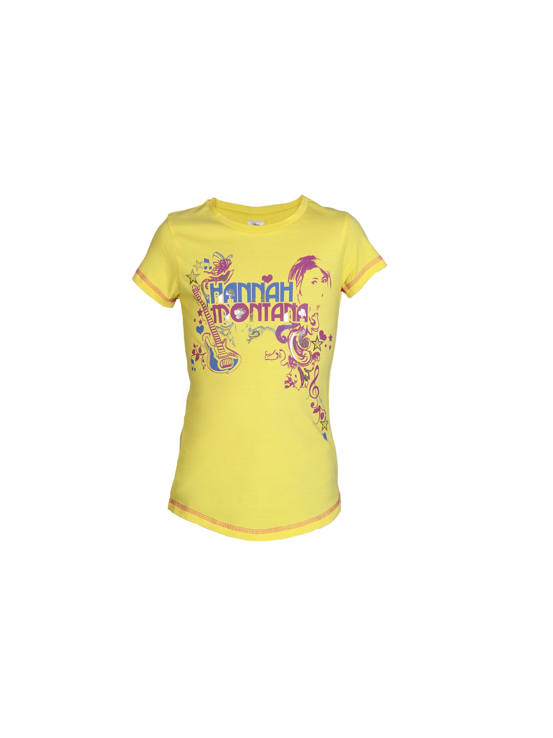 Hannah Montana Girls Yellow Printed Tops