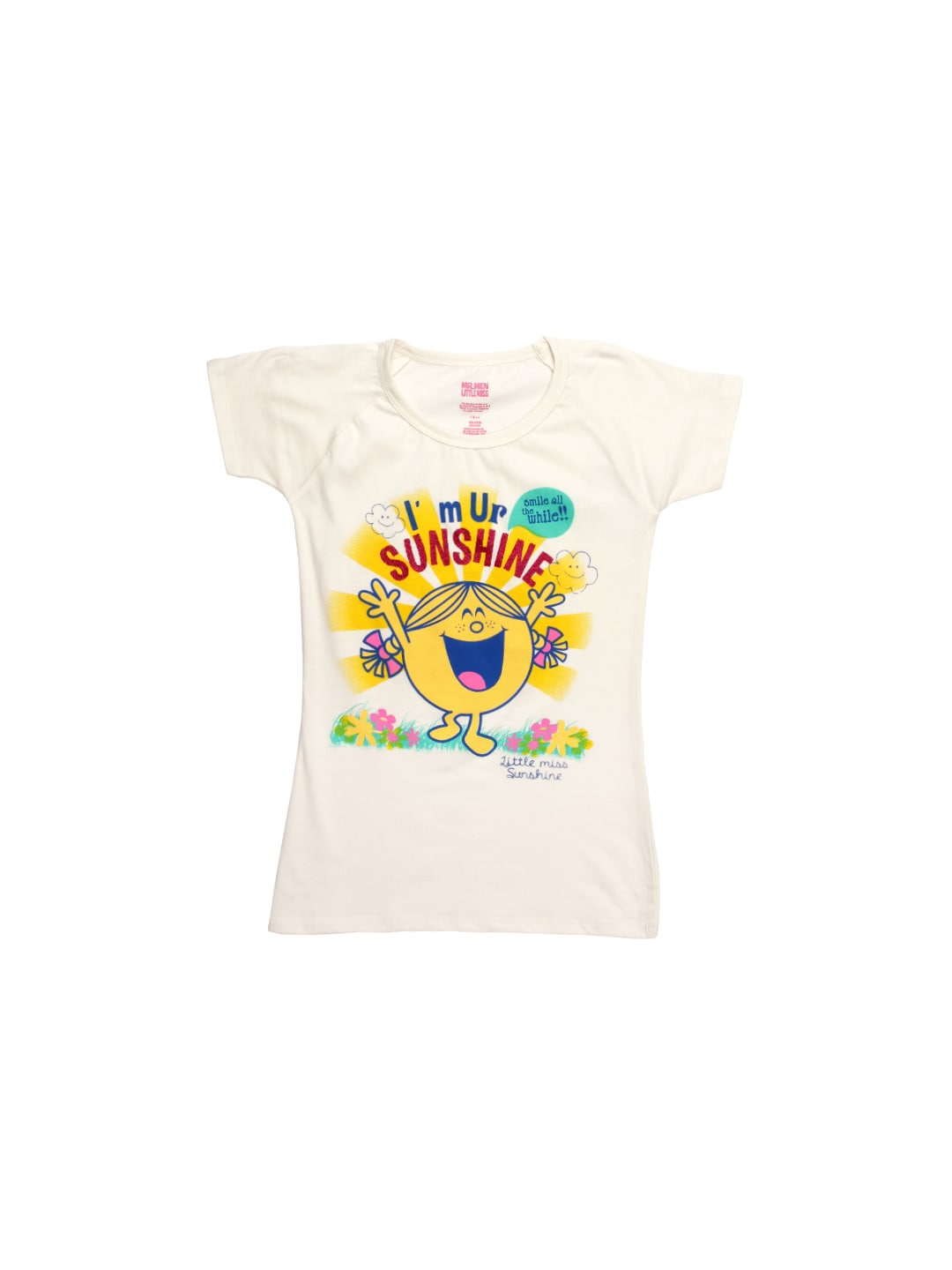 Mr. Men Little Miss Girls Off White Top