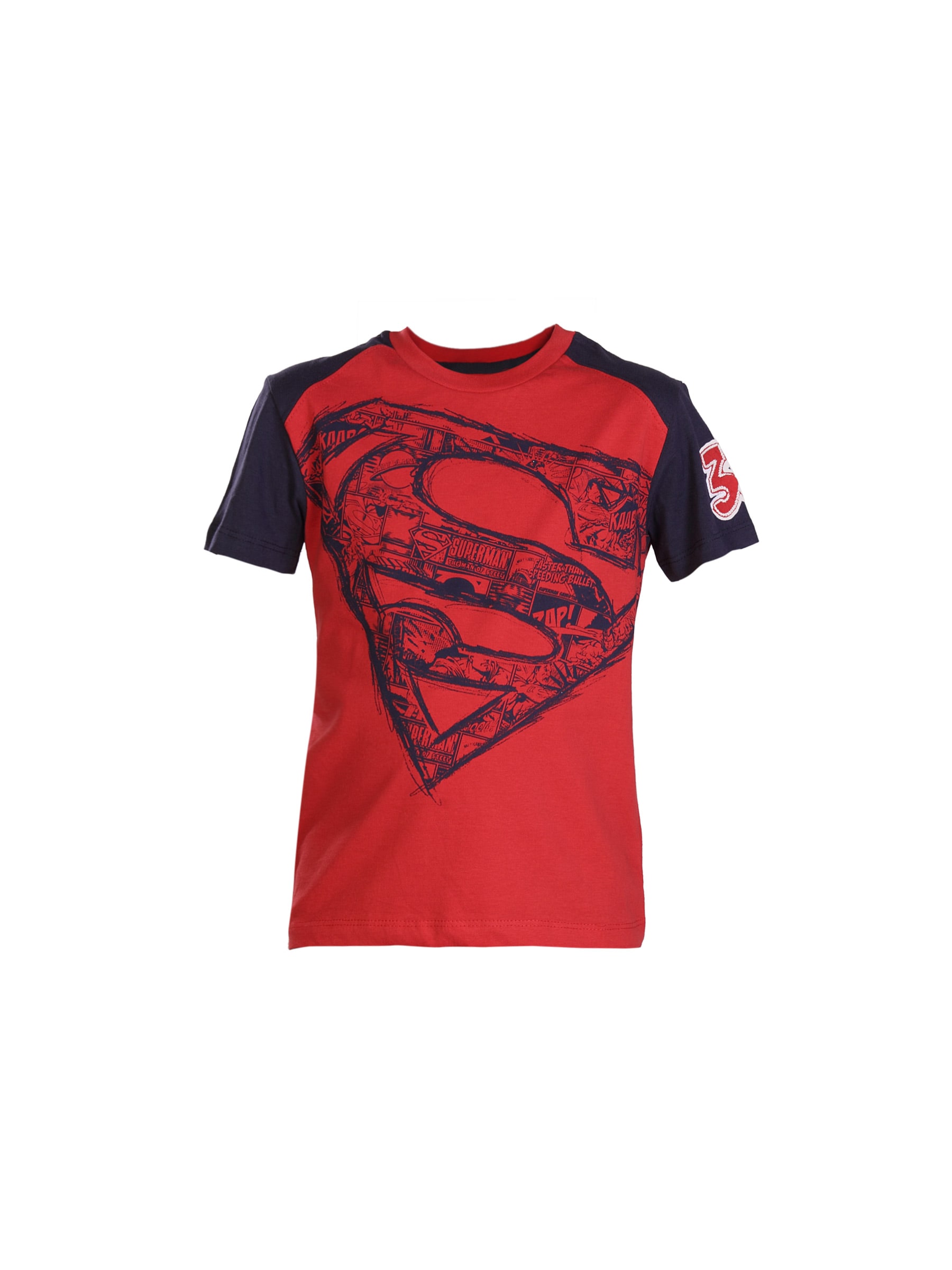 Superman Boys Red Printed T-shirt