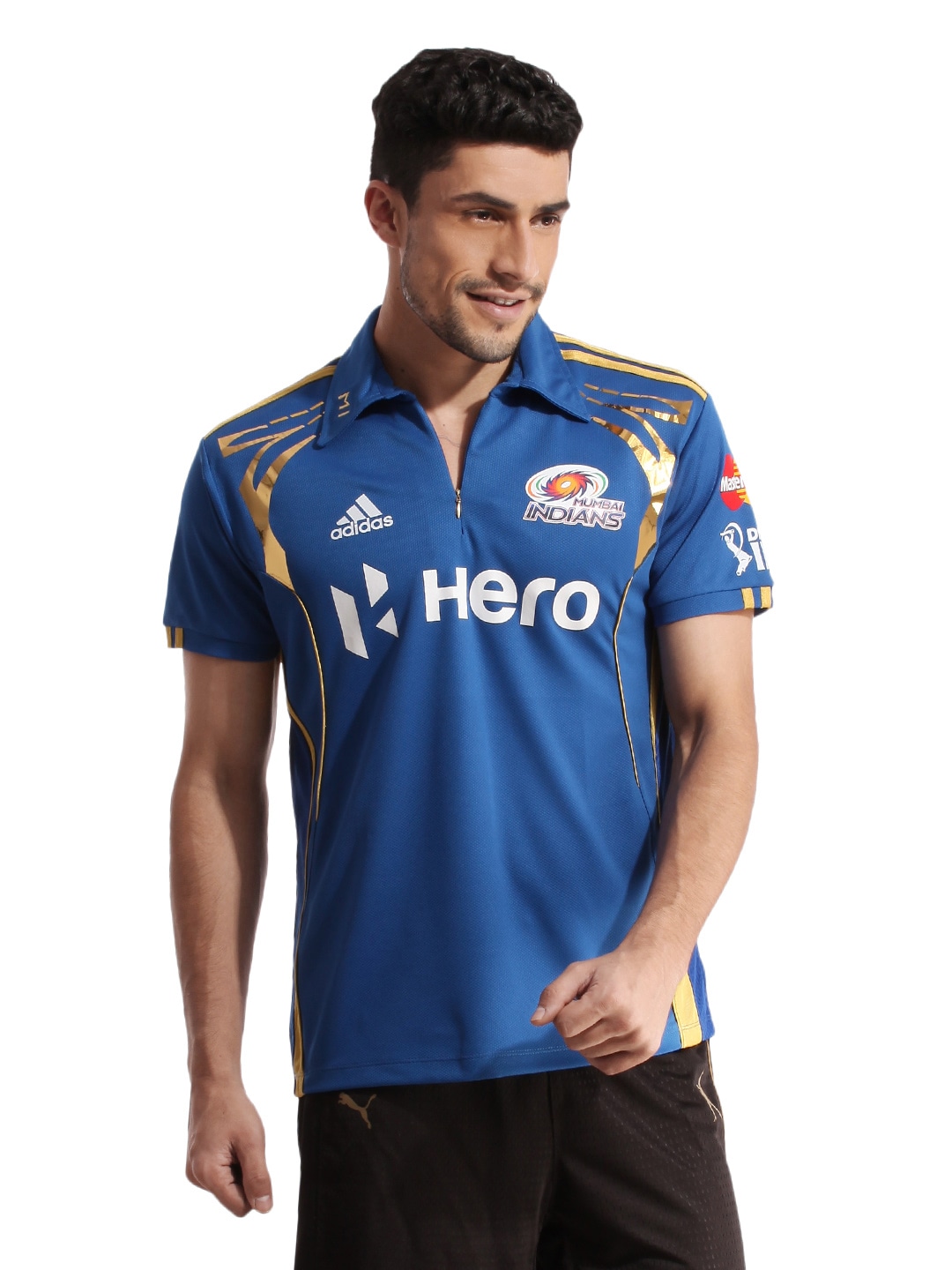 ADIDAS Mumbai Indians Men Blue Match Jersey