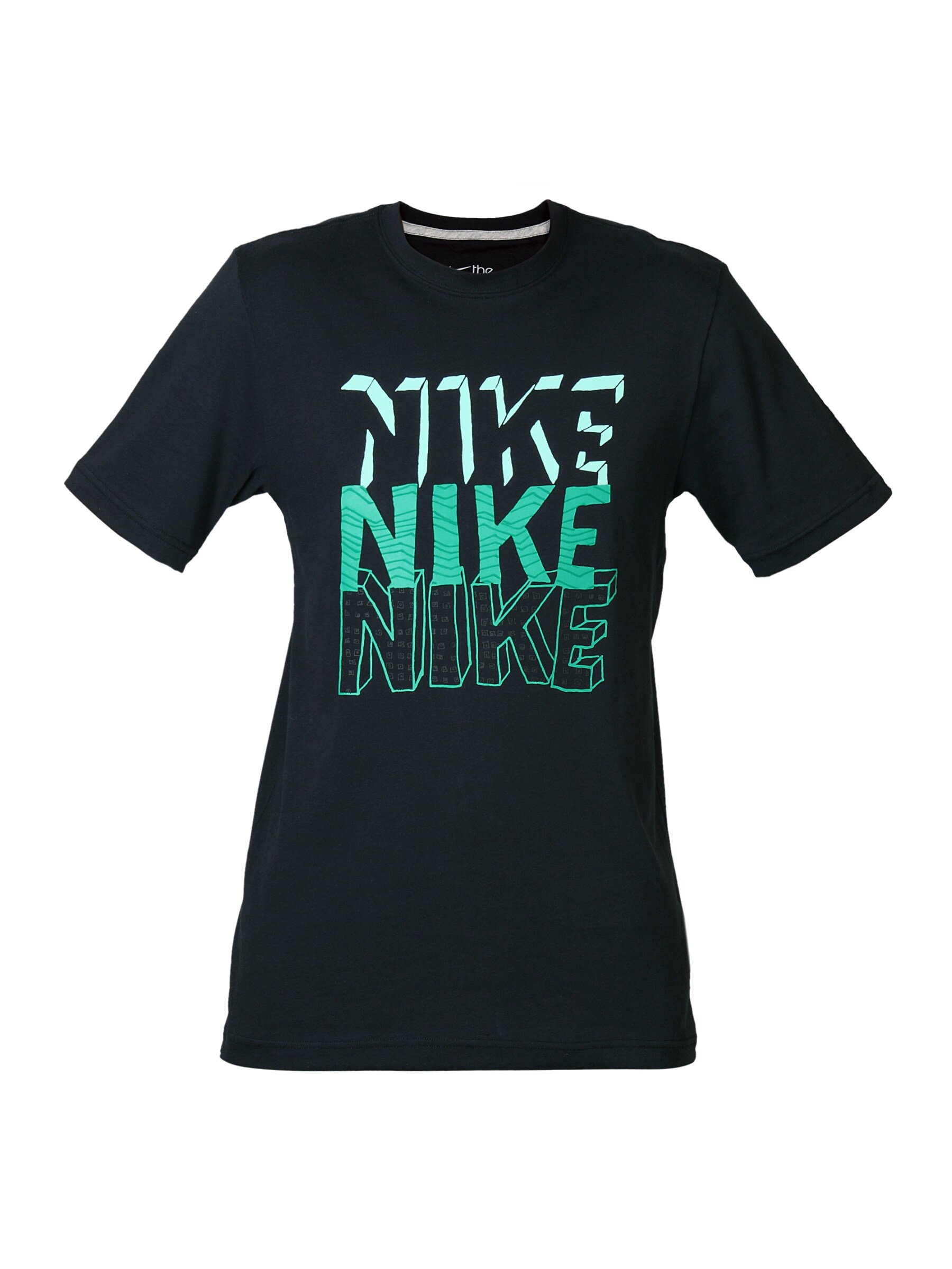Nike Men Printed Texture Black T-shirt