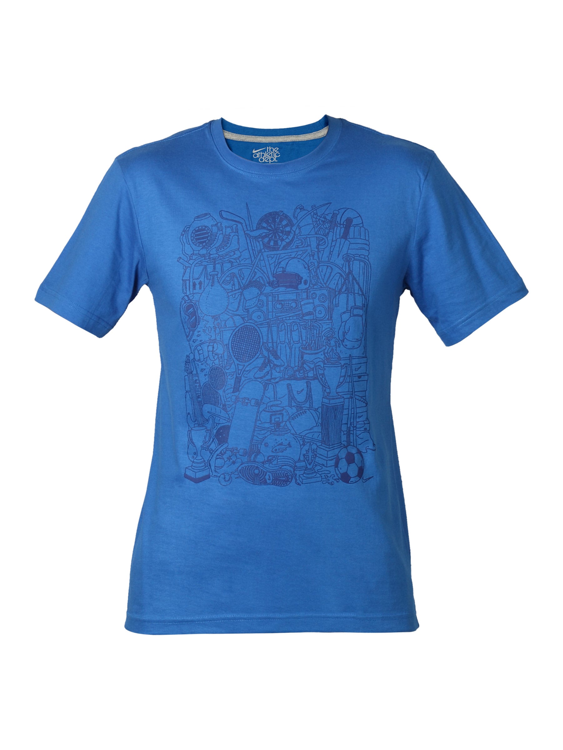 Nike Men Printed Blue T-shirt