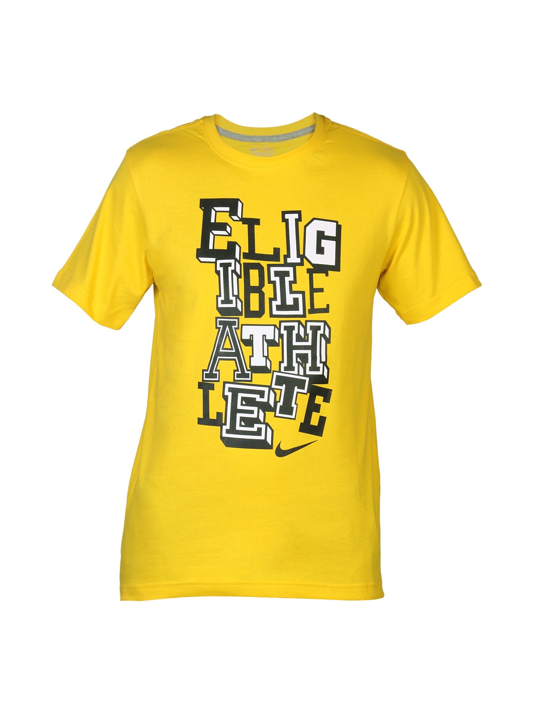 Nike Men Yellow Eligible Athlete T-shirt
