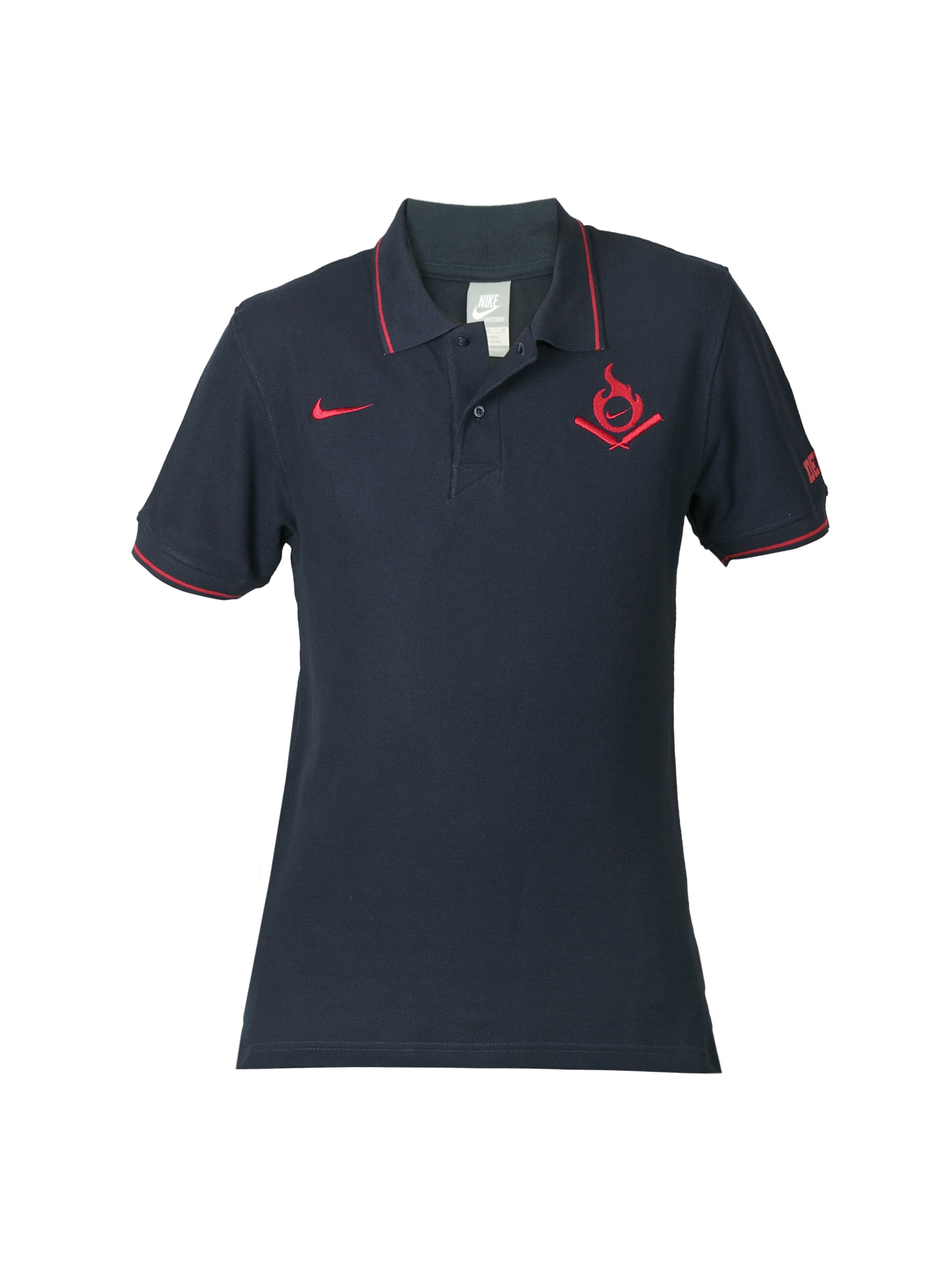 Nike Men Cricket Navy Blue Polo T-shirt