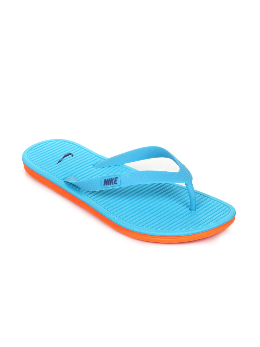 Nike Men Solarsoft Thong Blue Flip Flops