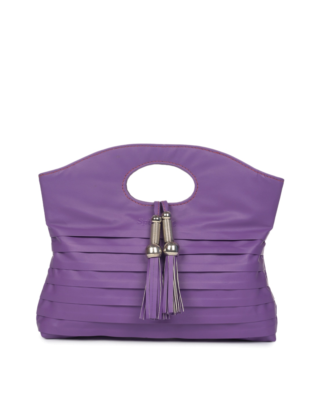 Spice Art Women Pleated Purple Handbag