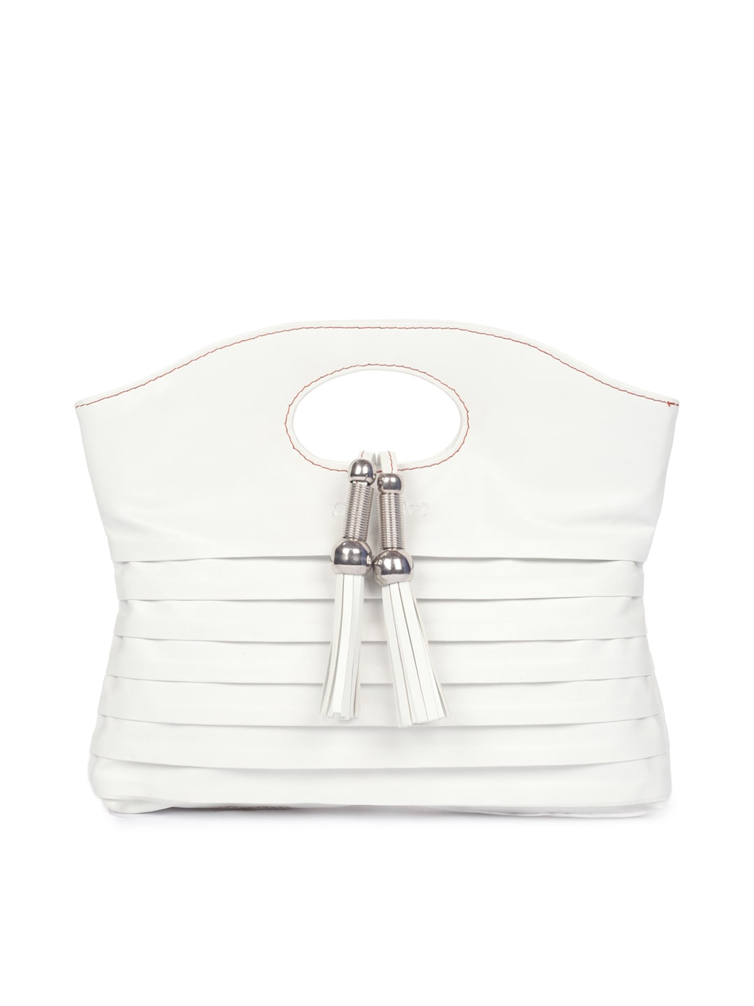 Spice Art Women Pleated White Handbag