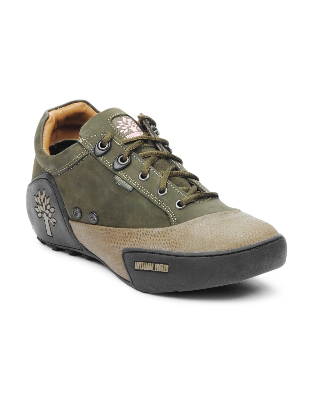 Woodland Men Olive Shoes