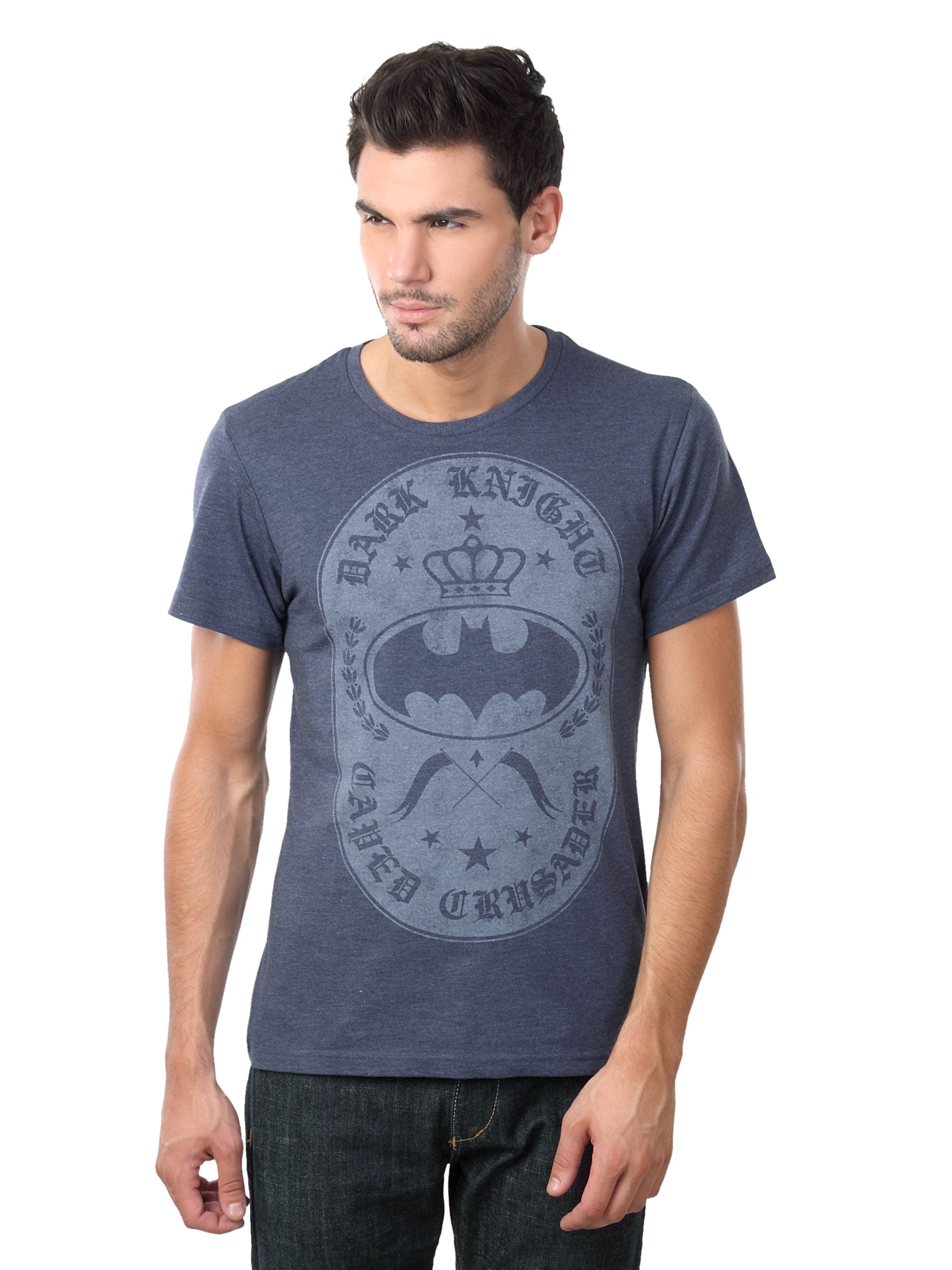 Batman Men Crew Neck Blue T-shirt