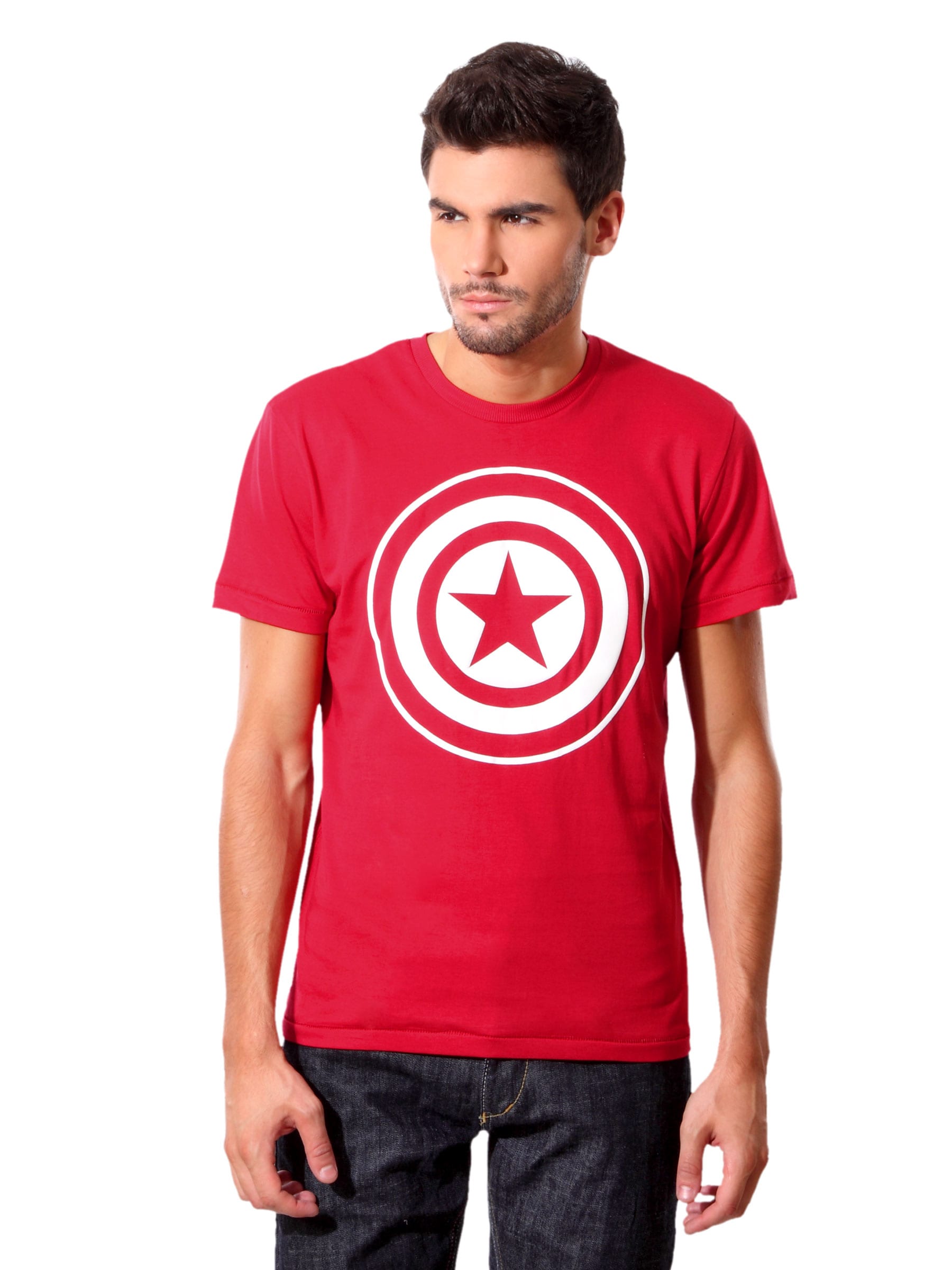 Marvel Men Red Printed T-shirt