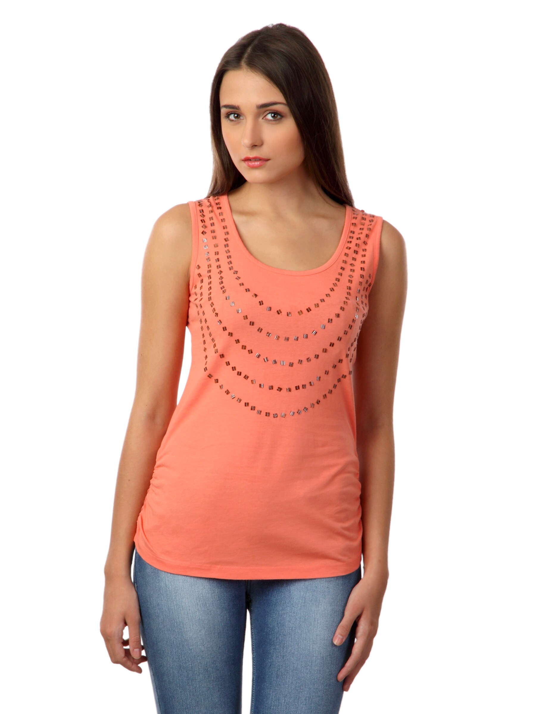 Latin Quarters Women Orange Top