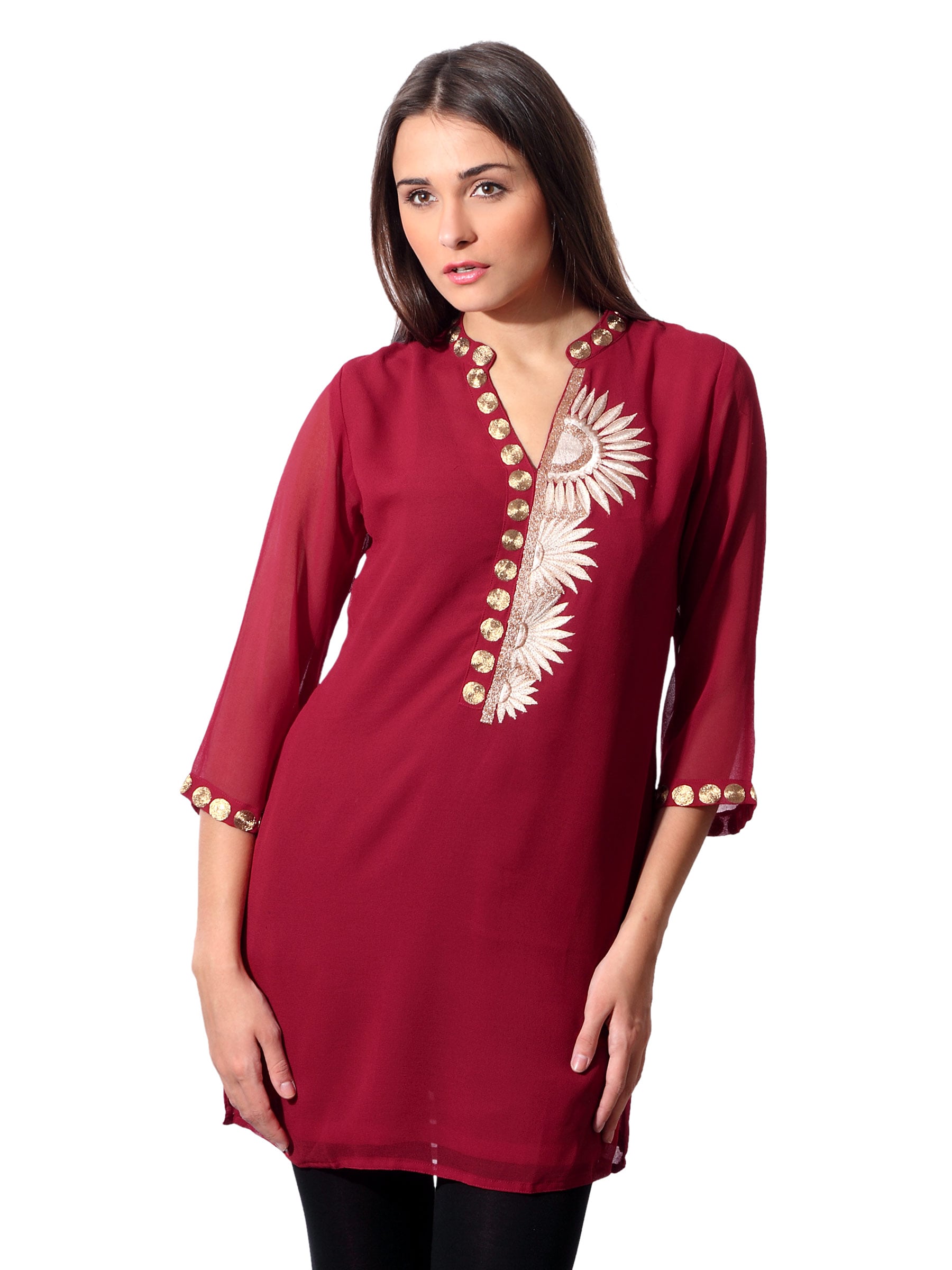 Aneri Women Red Kurtas