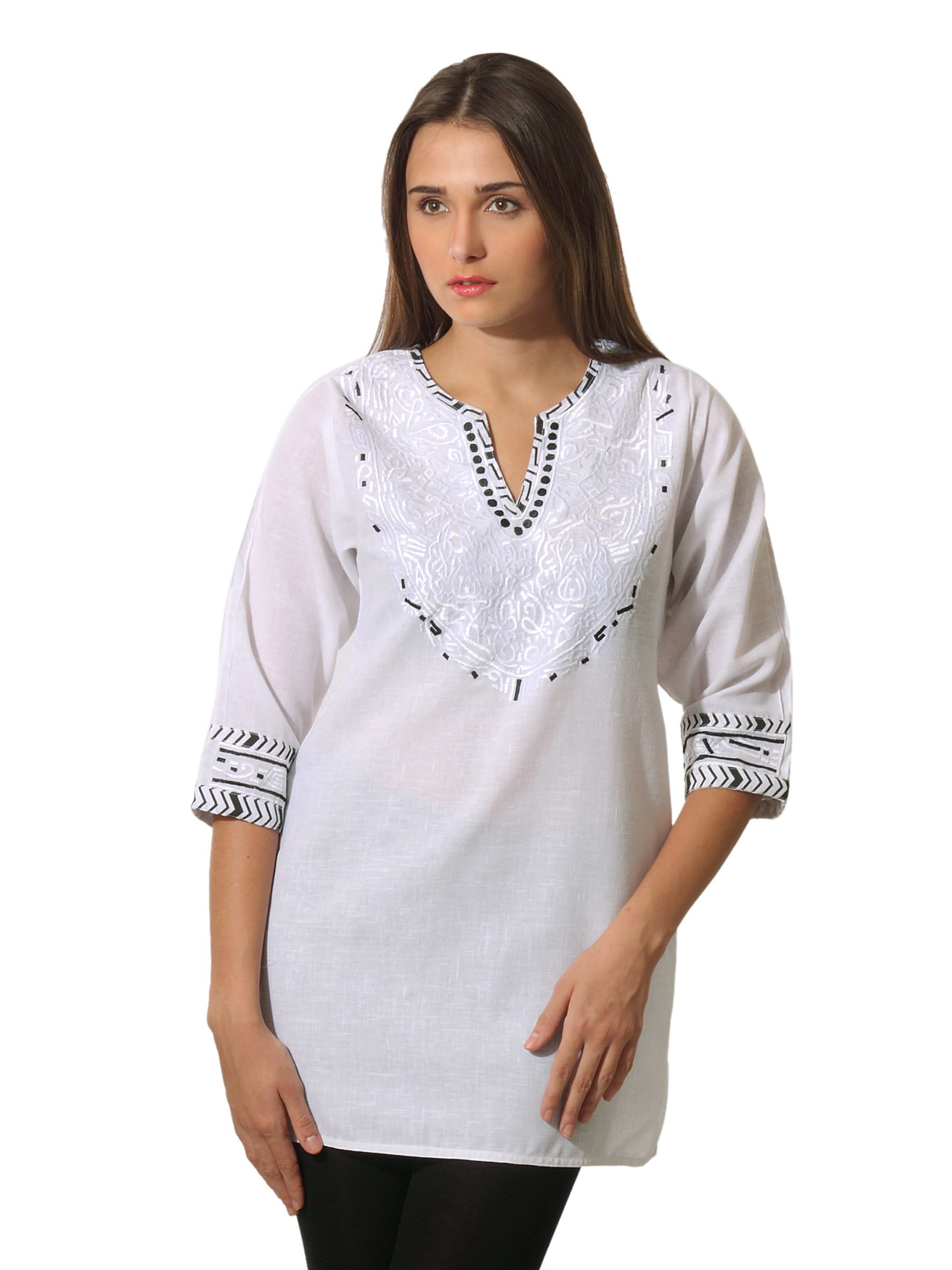 Aneri Women White Kurta