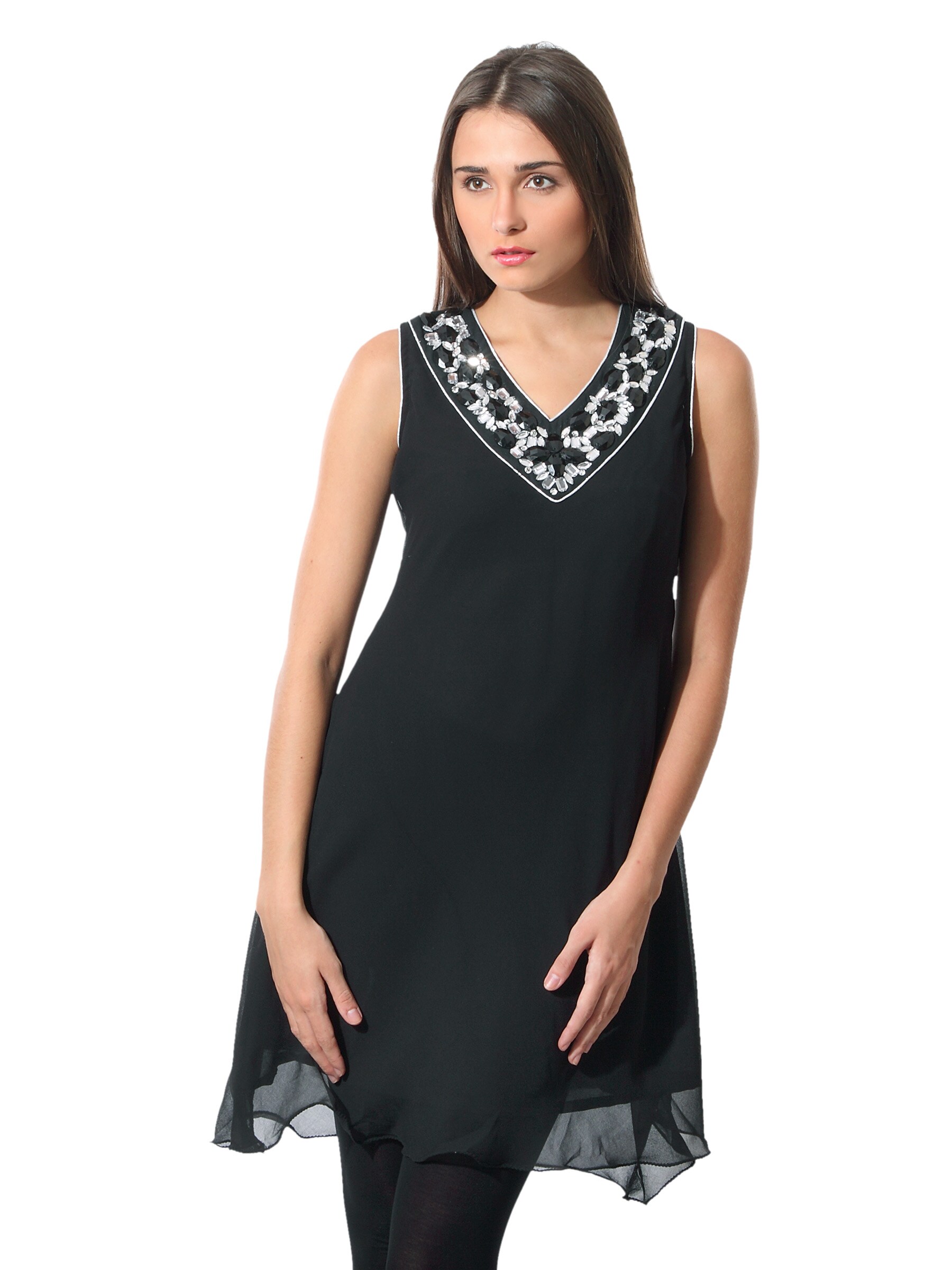 Aneri Women Black Kurta