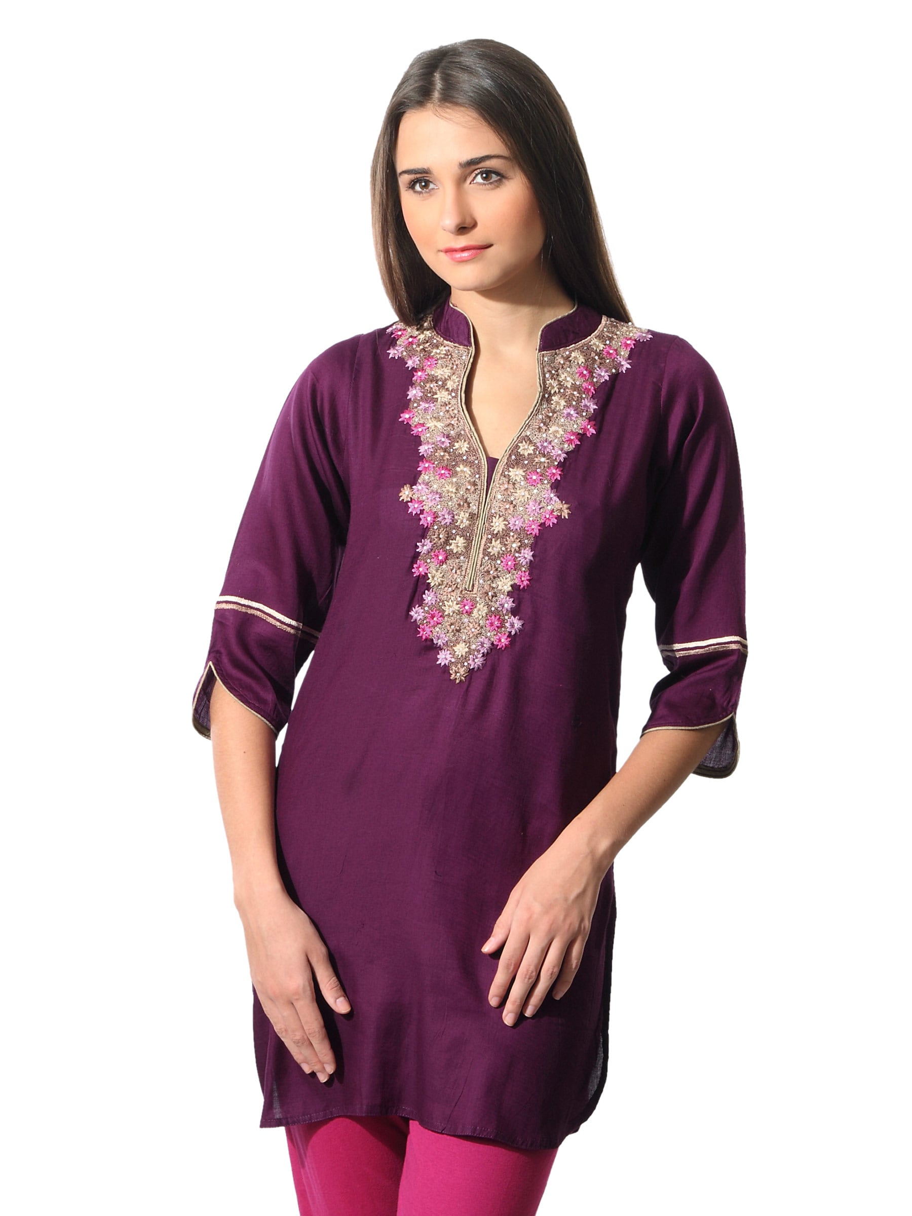 Aneri Women Purple Kurta