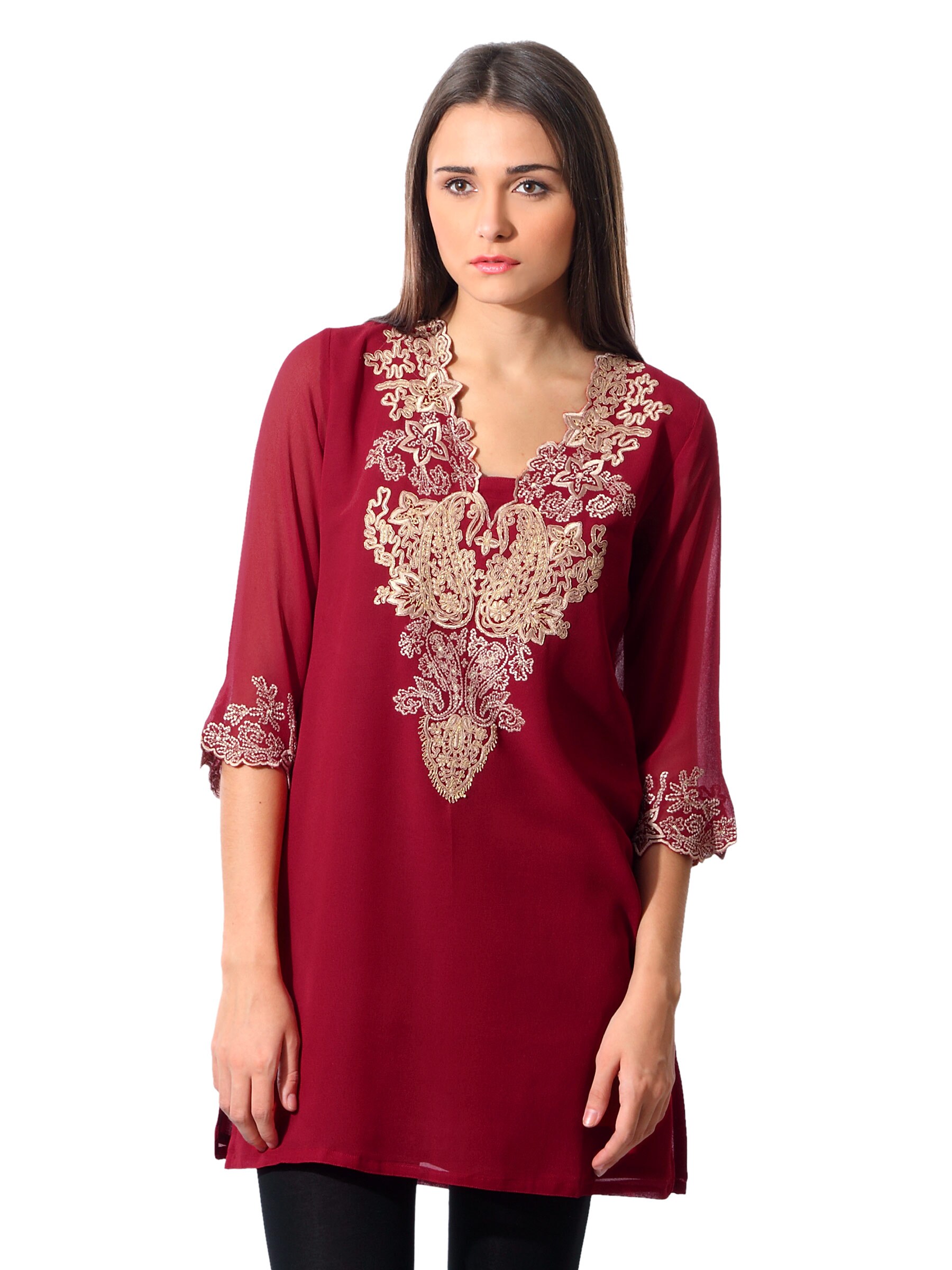 Aneri Women Red Kurta