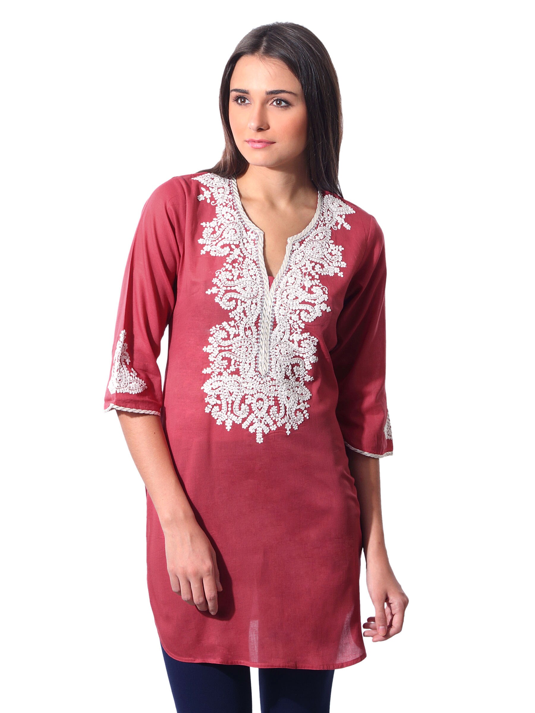 Aneri Women Red Kurta