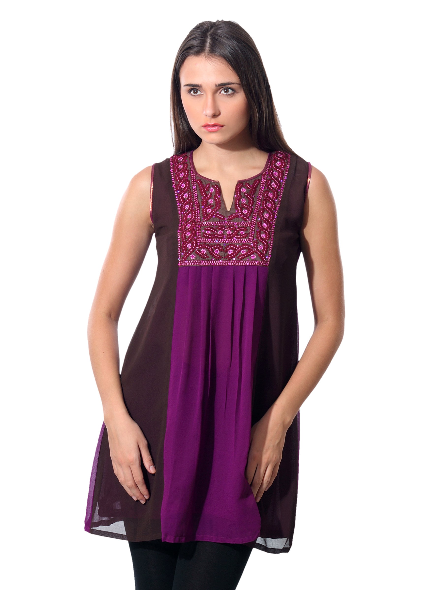 Aneri Women Purple Kurta