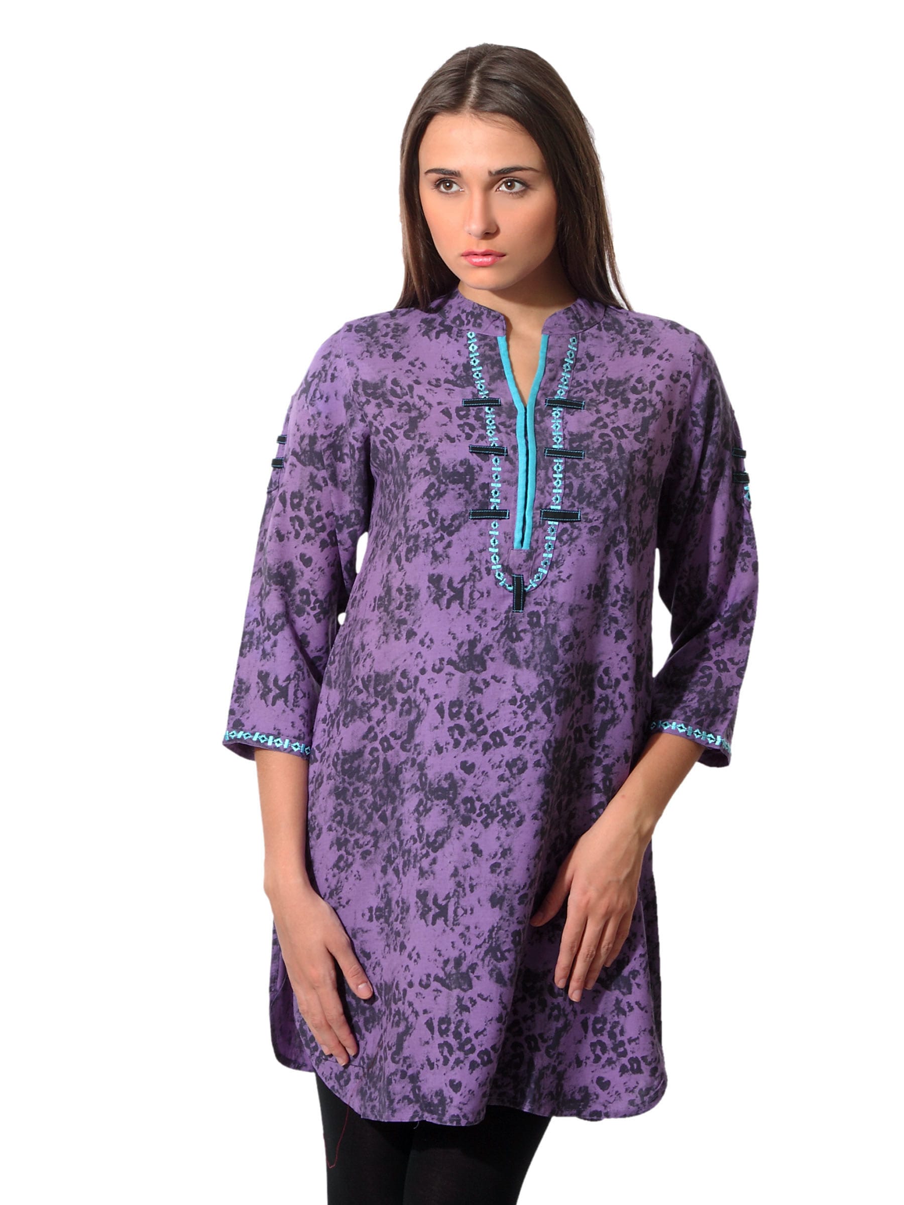 Aneri Women Purple Printed Kurta