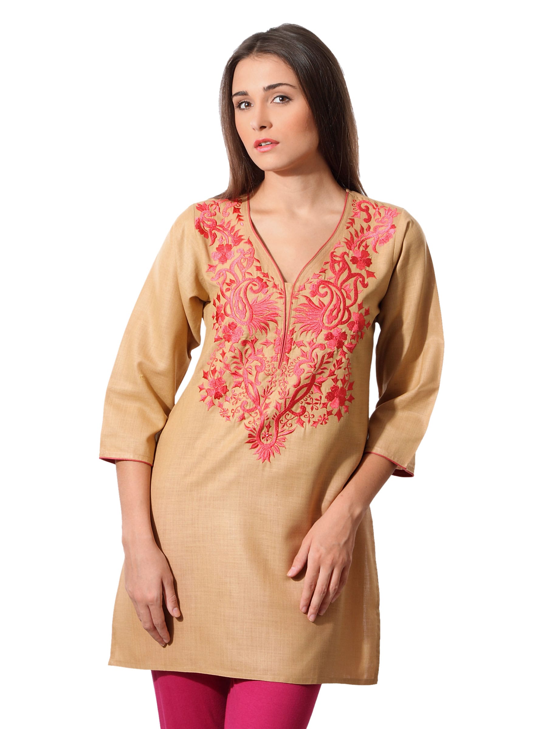 Aneri Women Khaki Kurta