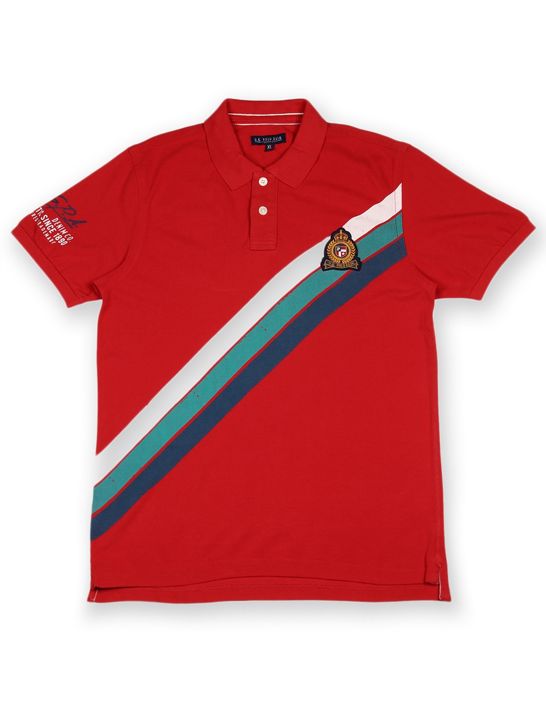 U.S. Polo Assn. Denim Co. Men Red Polo T-Shirt