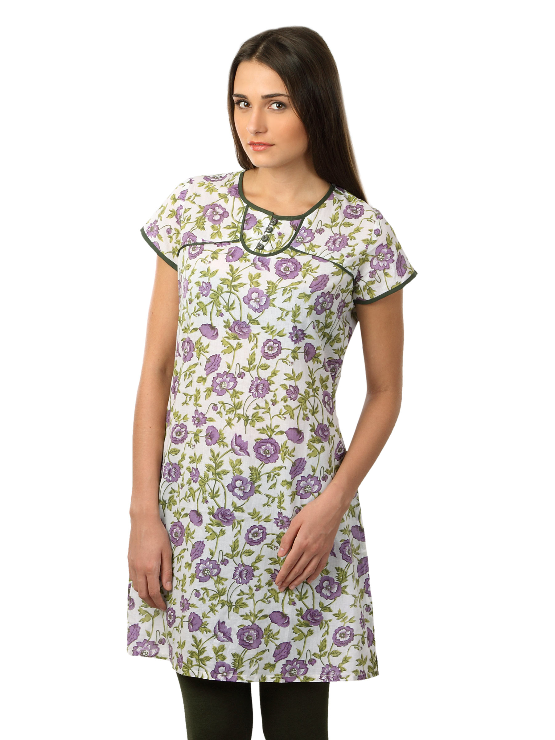 Diva Women White Printed Kurta