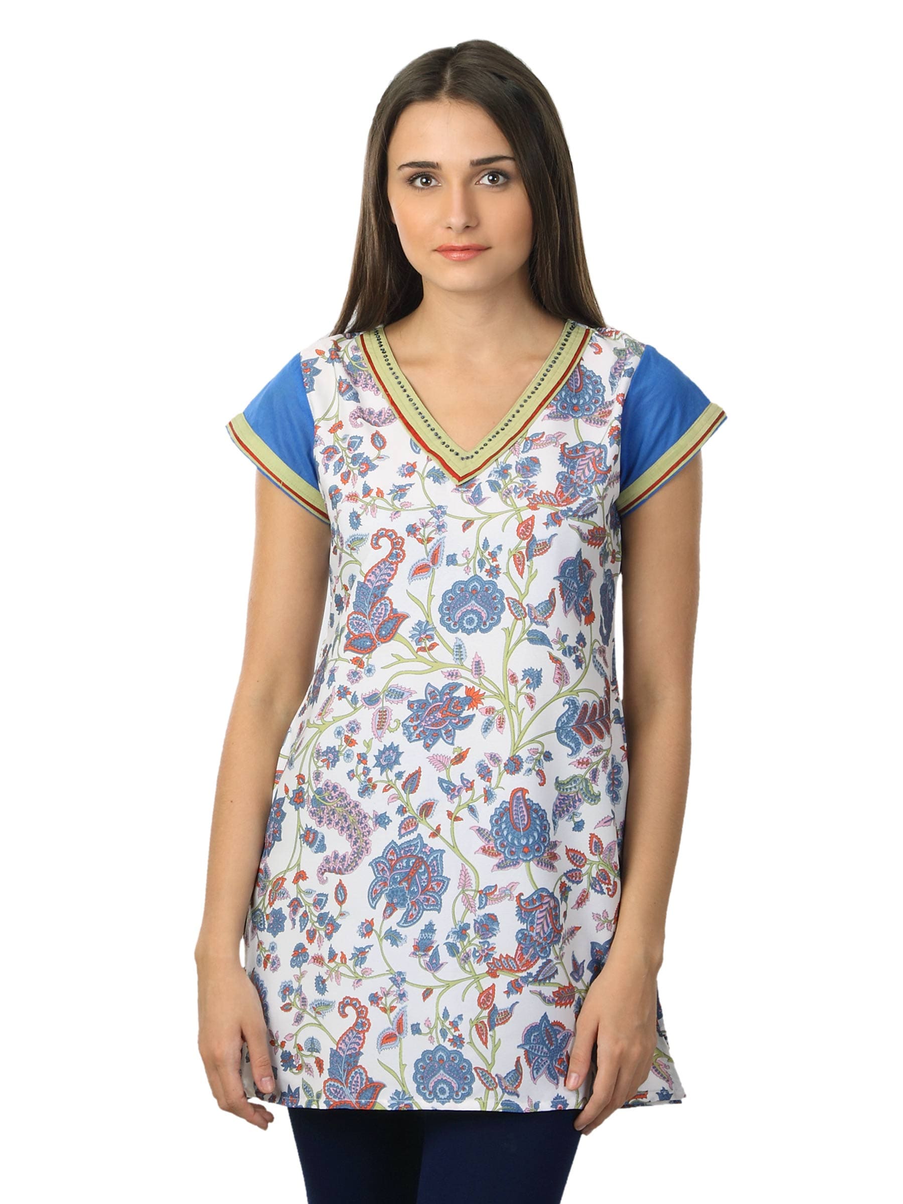 Diva Women White Printed Kurti