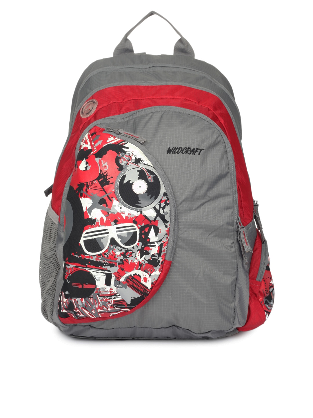 Wildcraft Unisex Grey & Red Printed Laptop Backpack