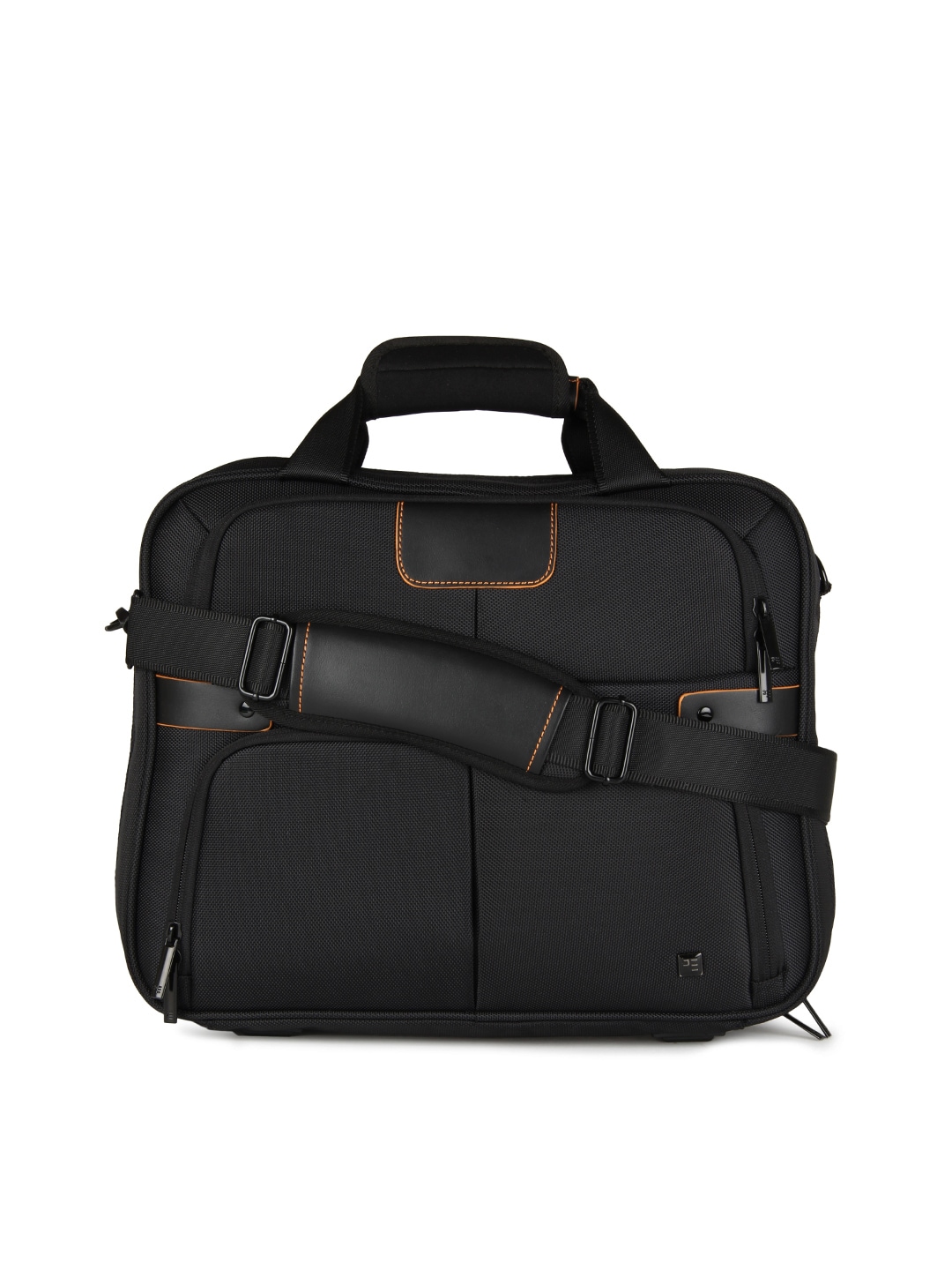 Peter England Unisex Black Laptop Bag