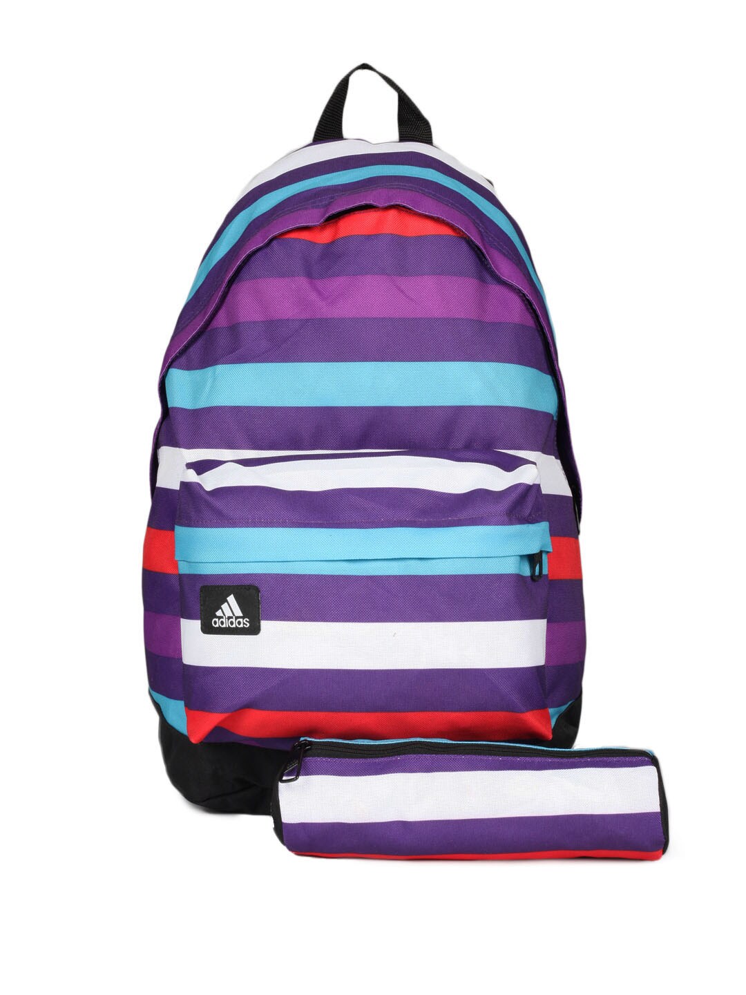 ADIDAS Women Purple Striped Backpack