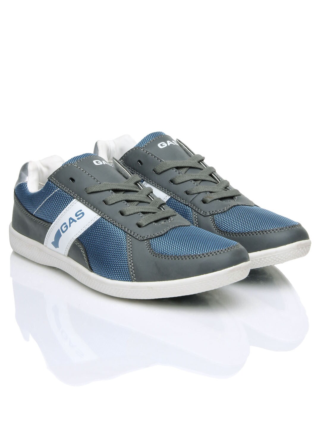 Gas Men Grey & Blue Tee Casual Shoes