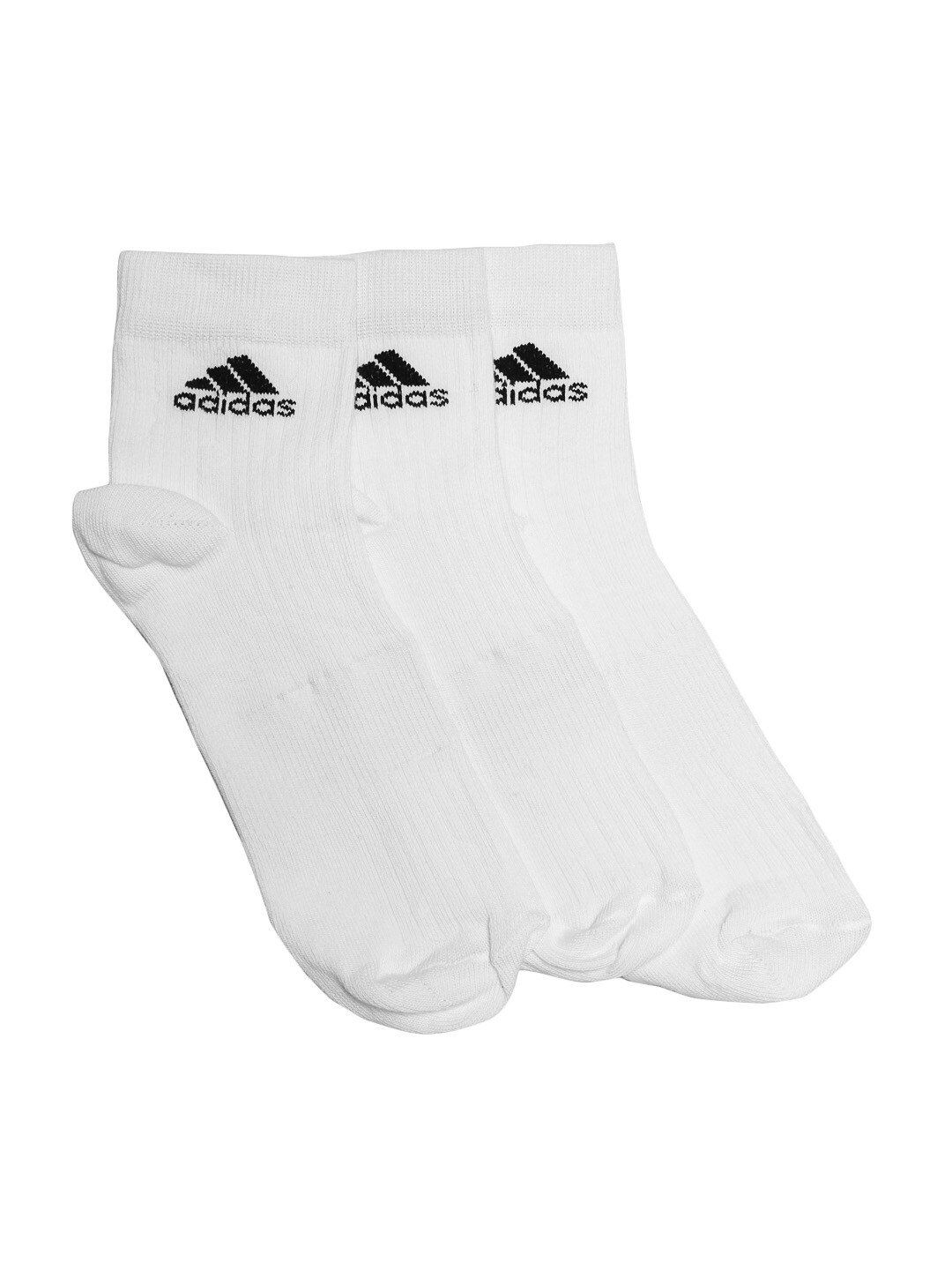 ADIDAS Unisex White Pack of 3 Ankle Socks