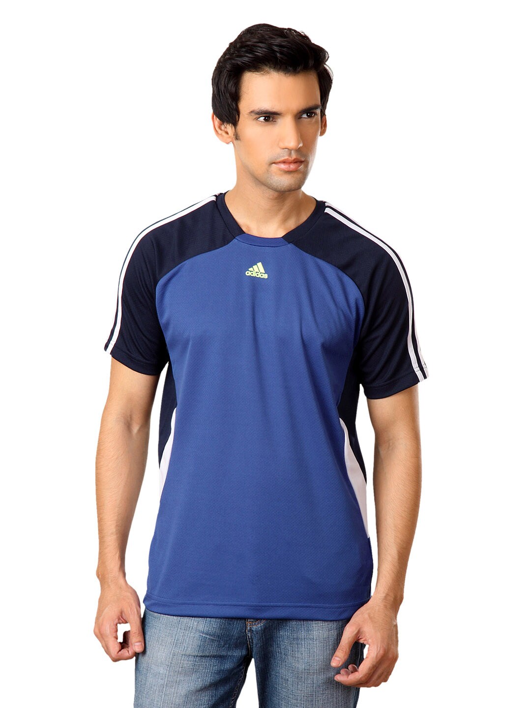 ADIDAS Men Navy Blue T-shirt