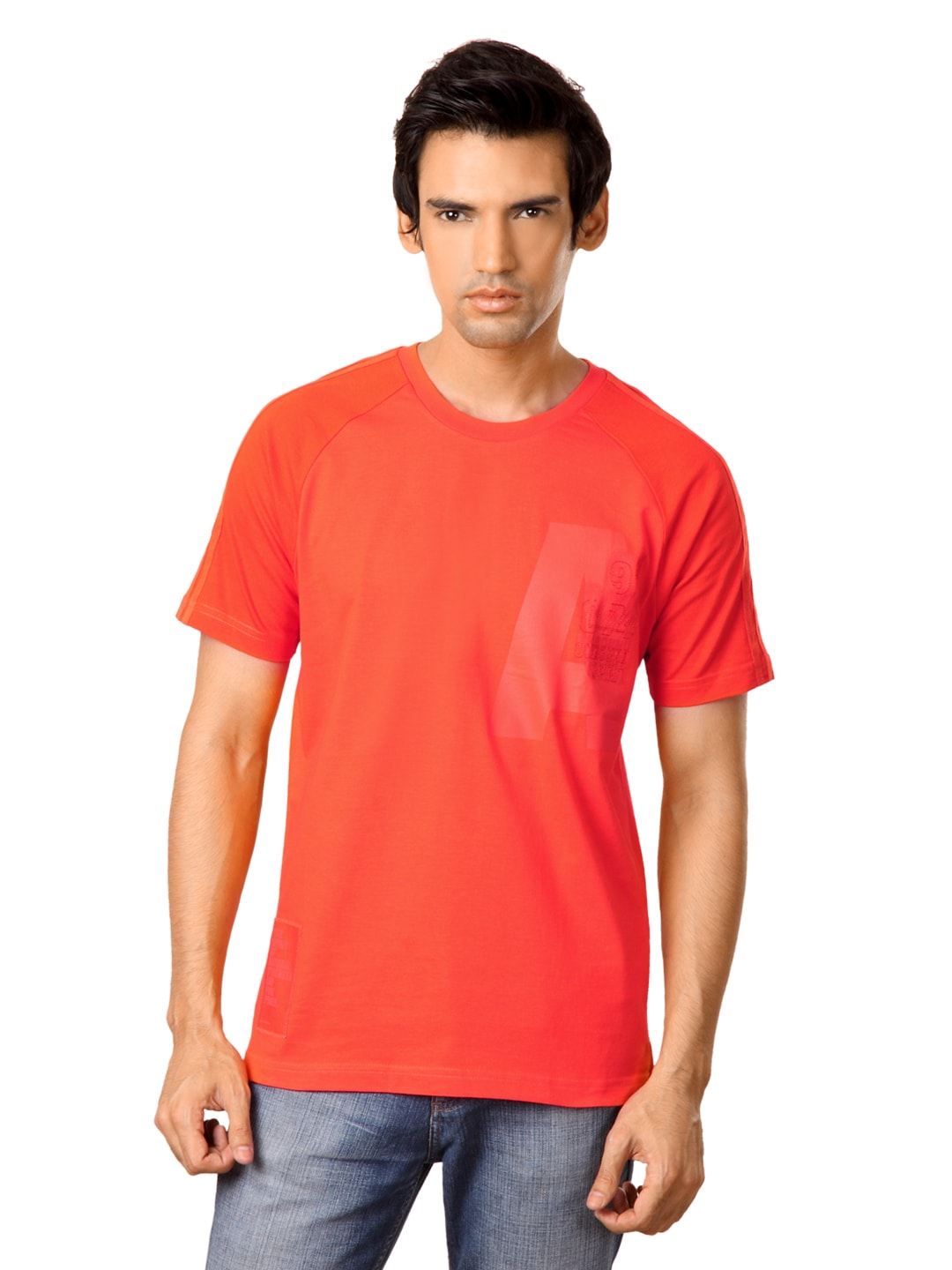 ADIDAS Men Orange T-shirt