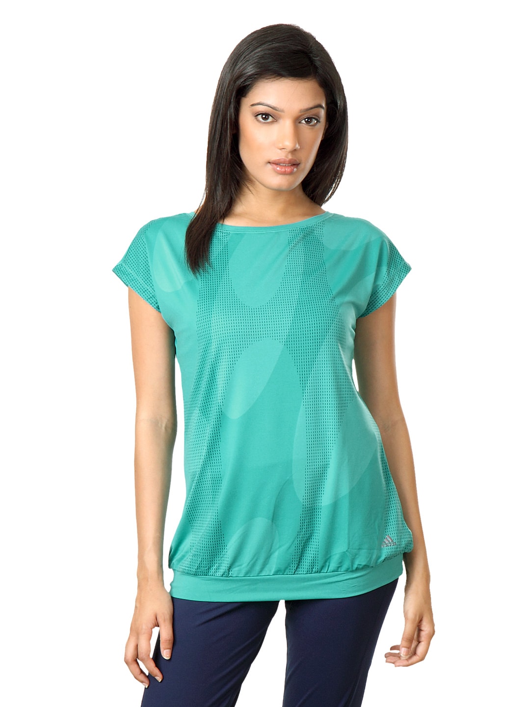 ADIDAS Women Green T-shirt