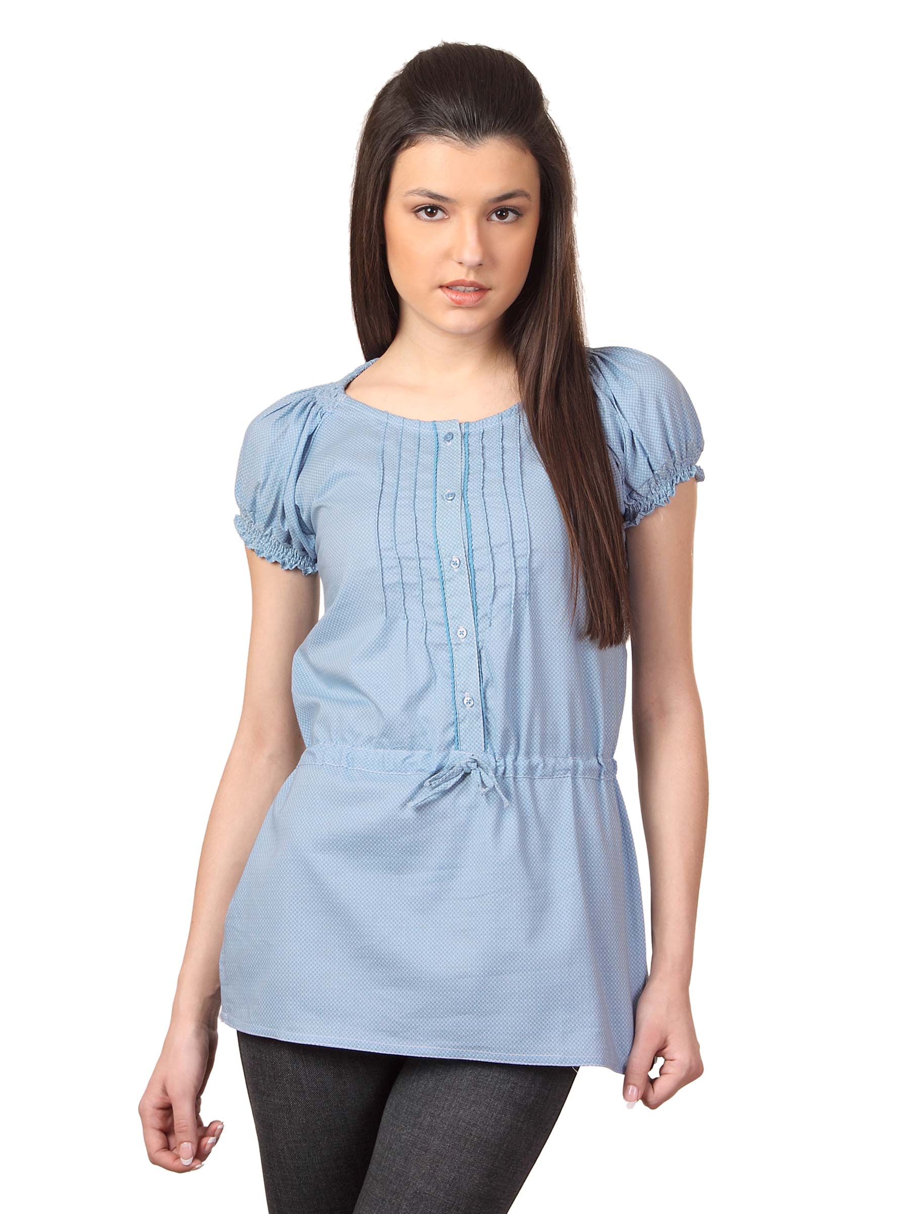 Mumbai Slang Women Blue Kurti