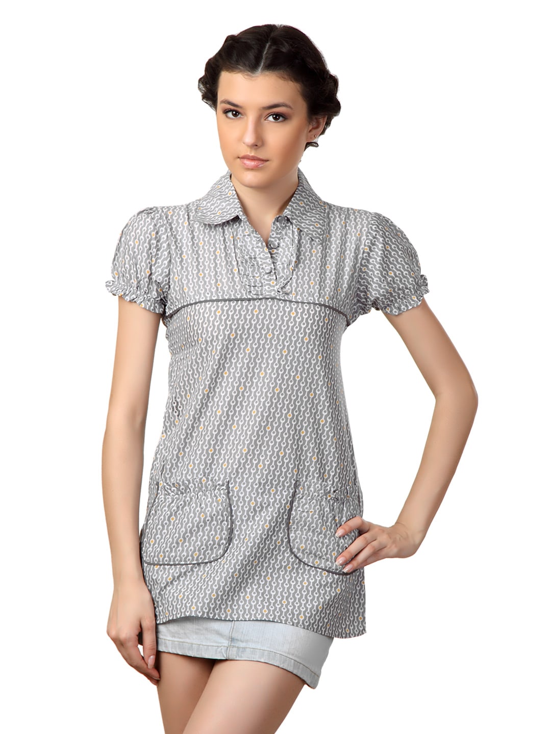 Mumbai Slang Women Grey Kurti