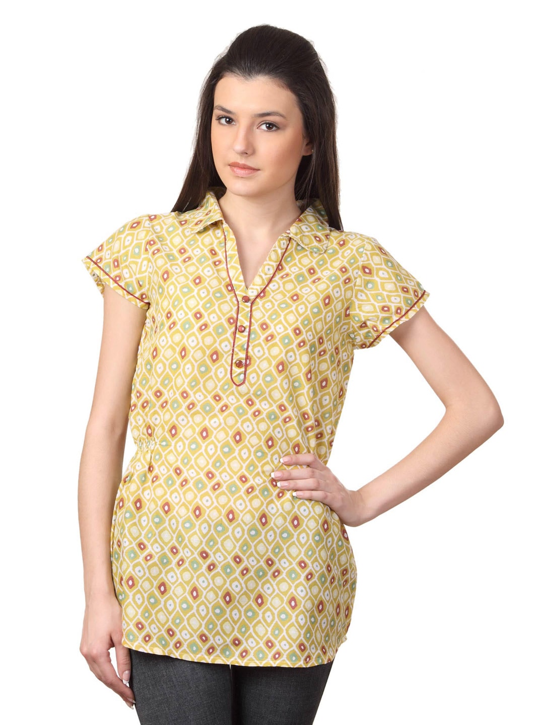 Mumbai Slang Women Mustard Kurti