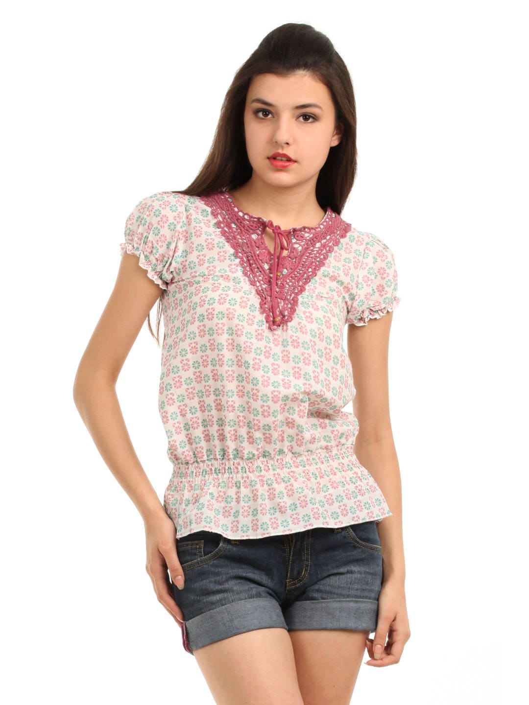 Mumbai Slang Women White Printed Top