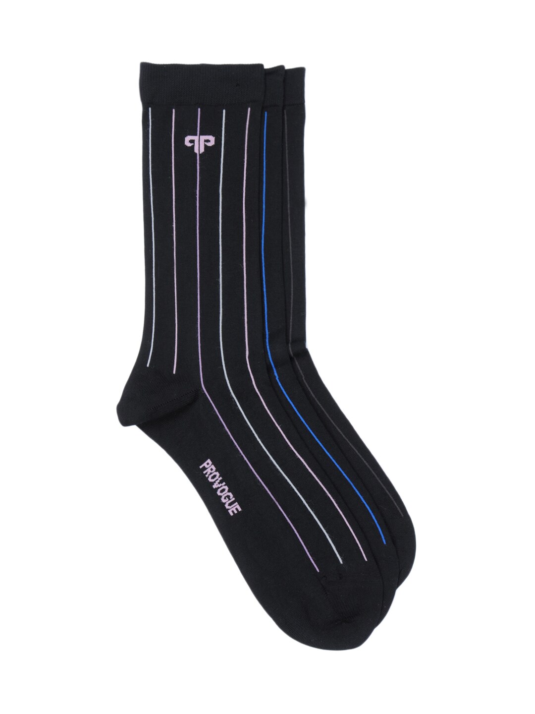 Provogue Men Black Pack of 3 Socks