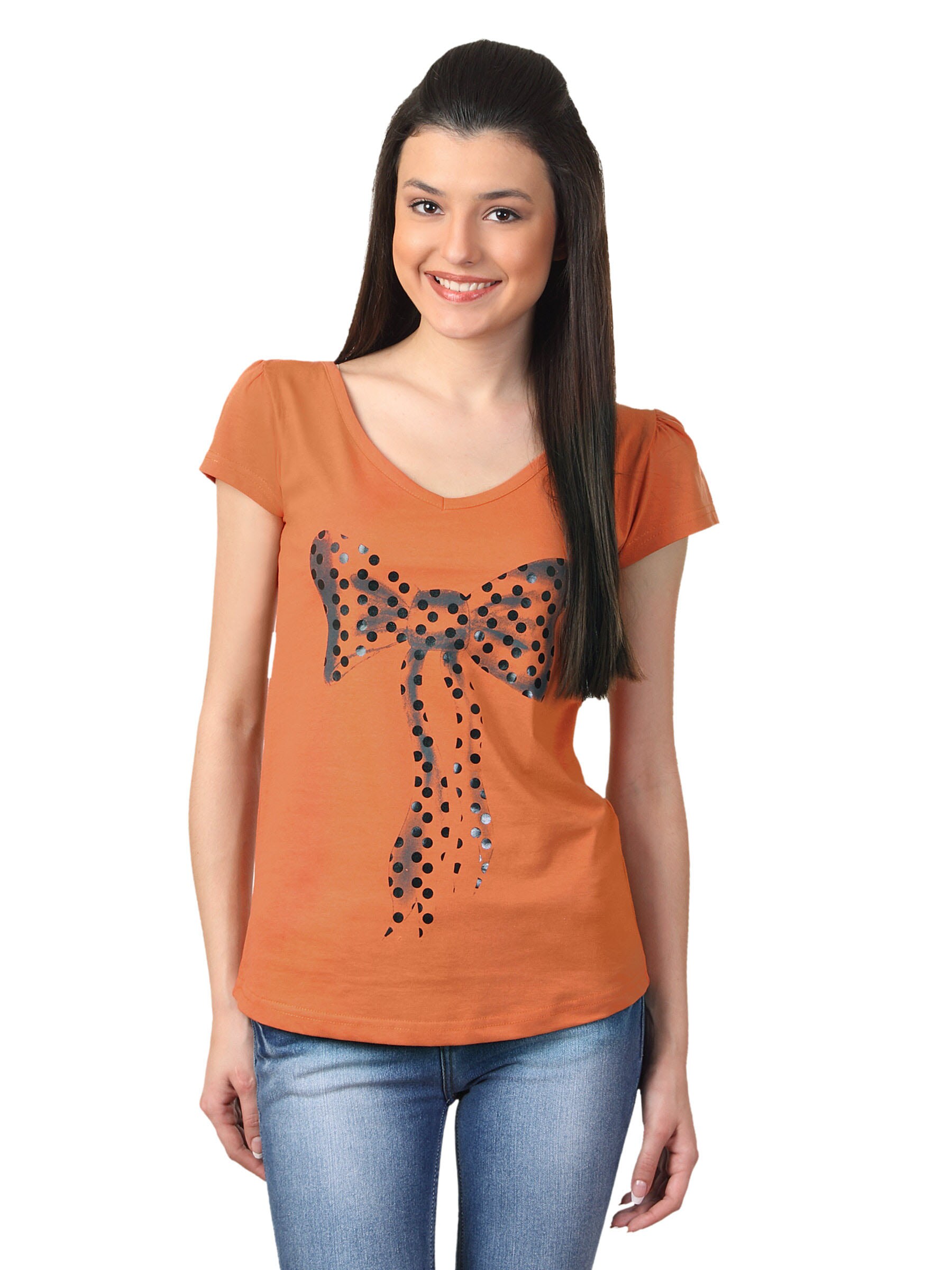 Tokyo Talkies Women Orange Top