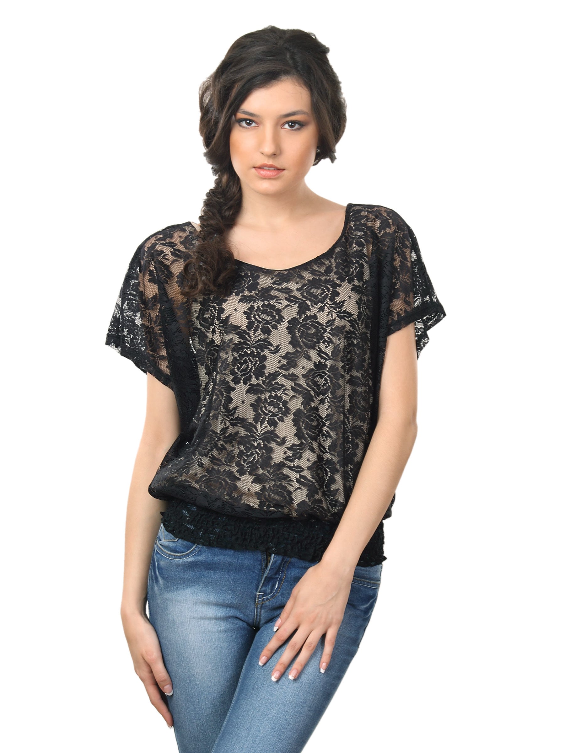 Tonga Women Black & Beige Top