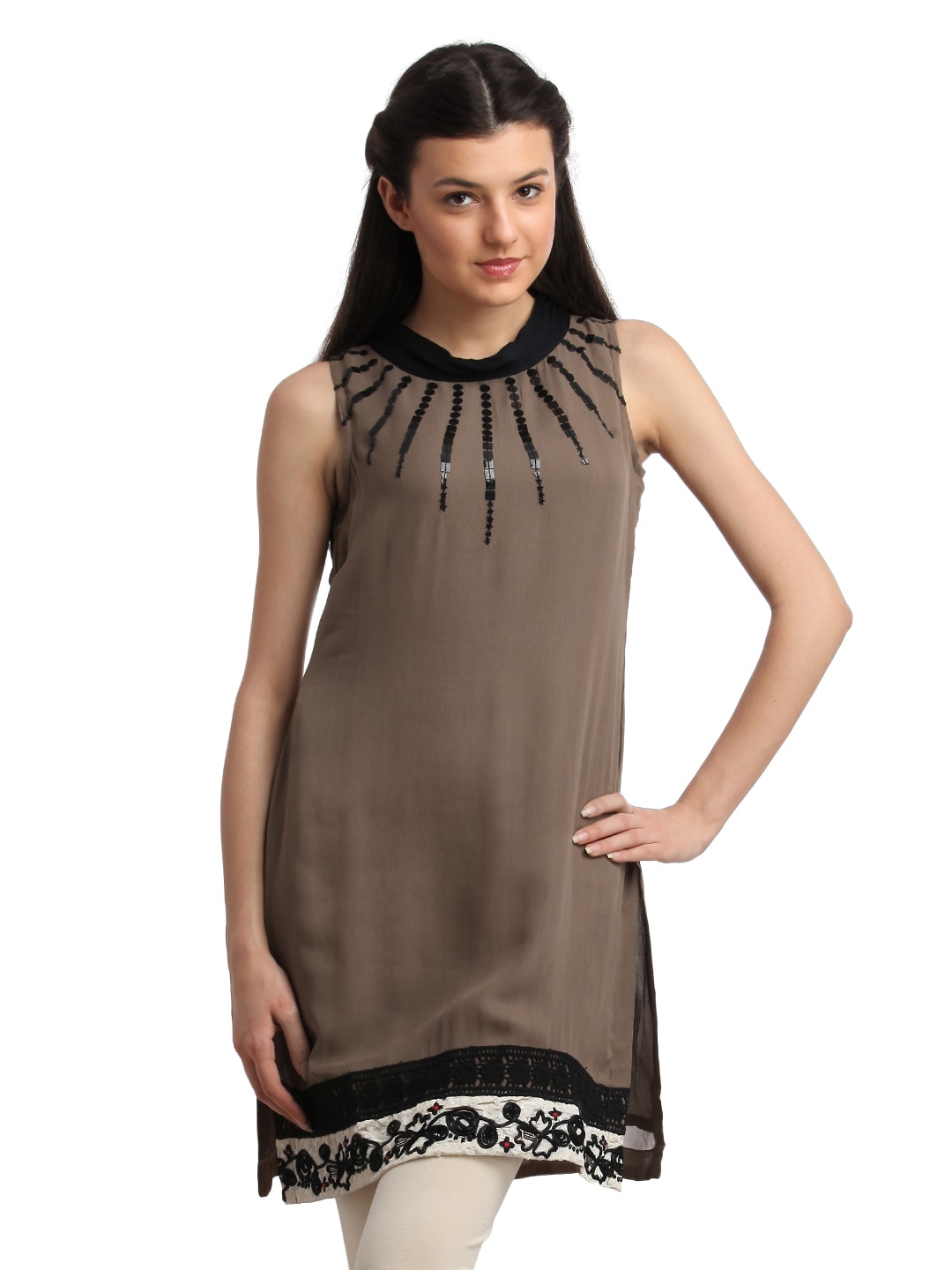 La-Emotio Women Brown Kurta